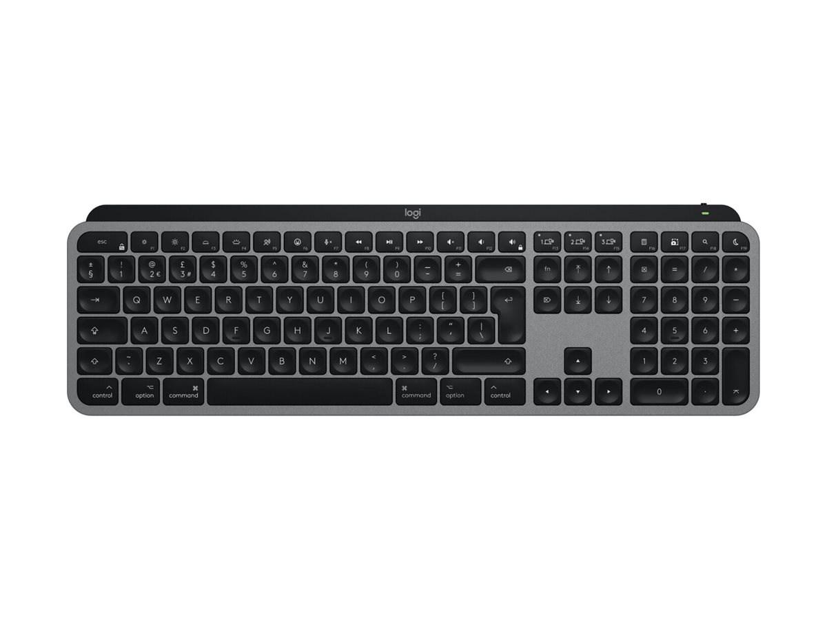 Logitech Master Series MX Keys S for Mac - Tastatur - full size - hinterleuchtet - kabellos - Bluetooth LE - QWERTY - Nordisch (Dänisch/Finnisch/Norwegisch/Schwedisch)