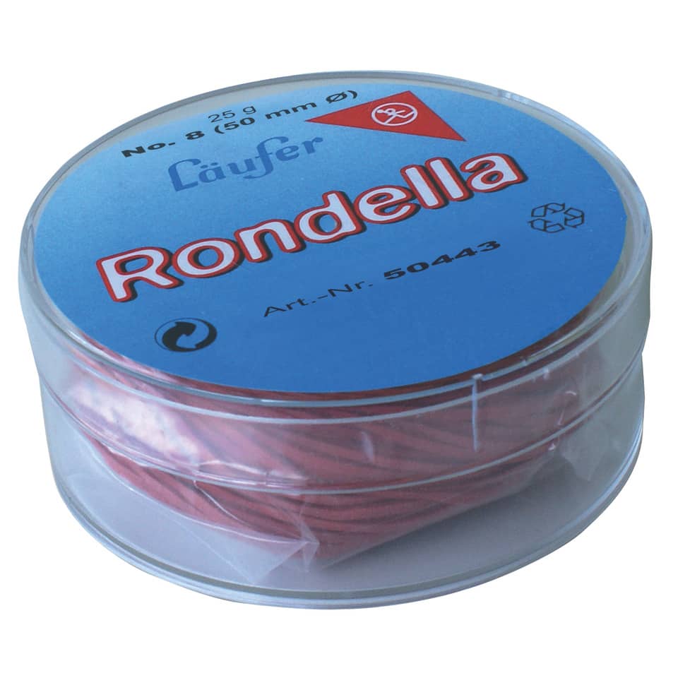 RONDELLA Gummiringe in der Dose - Ø25mm, 25g,  rot