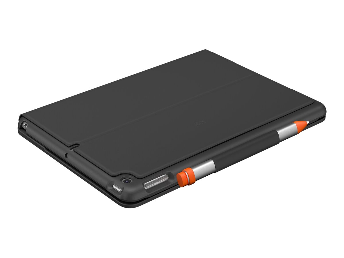 Logitech Slim Folio - Tastatur und Foliohülle - kabellos - Bluetooth LE - QWERTY - Italienisch - Oxford Gray - für Apple 10.9-inch iPad (10. Generation)