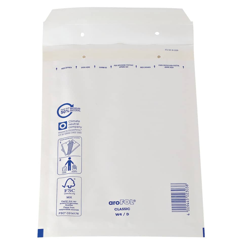 Luftpolstertaschen Nr. 4, 180x265 mm, weiß, 10 Stück