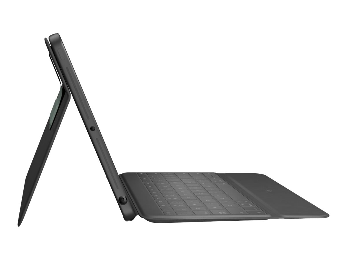 Logitech Rugged Folio - Tastatur und Foliohülle - Apple Smart connector - QWERTZ - Schweiz - Graphite - für Apple 10.9-inch iPad (10. Generation)
