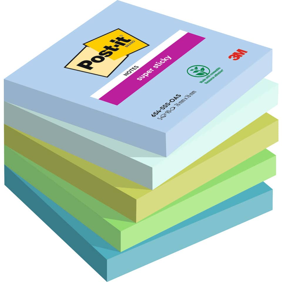 POST-IT 654-5SS-OAS 76x76 mm