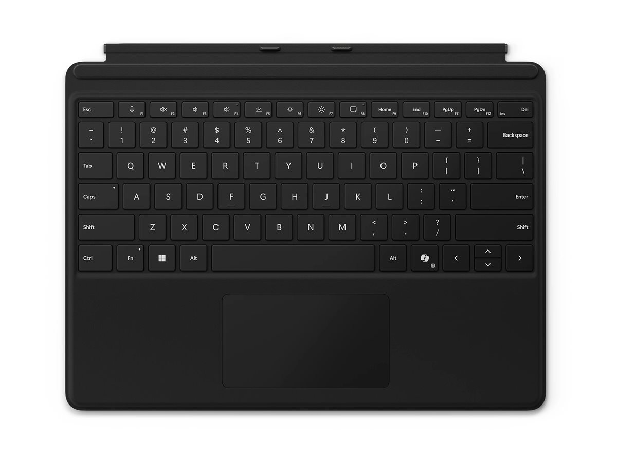 Microsoft Surface Pro Keyboard - Tastatur - mit Touchpad - hinterleuchtet - QWERTY - Englisch - Schwarz - für Microsoft Surface Pro 8, Pro 8 for Business, Pro 9, Pro 9 for Business, Pro 10 for Business, Pro (11th Edition)