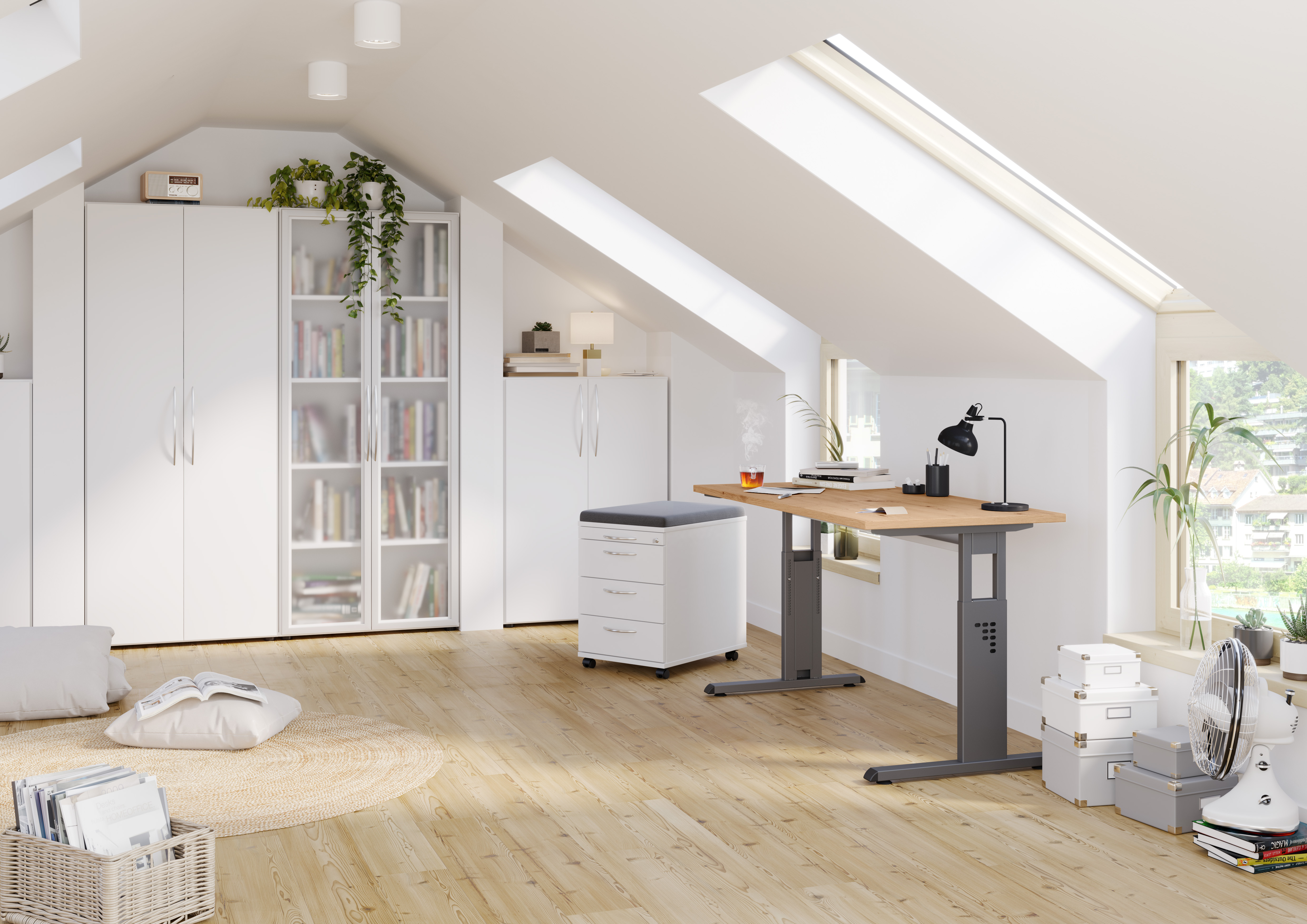 Schrank 3OH 34,6cm tief BM Buche