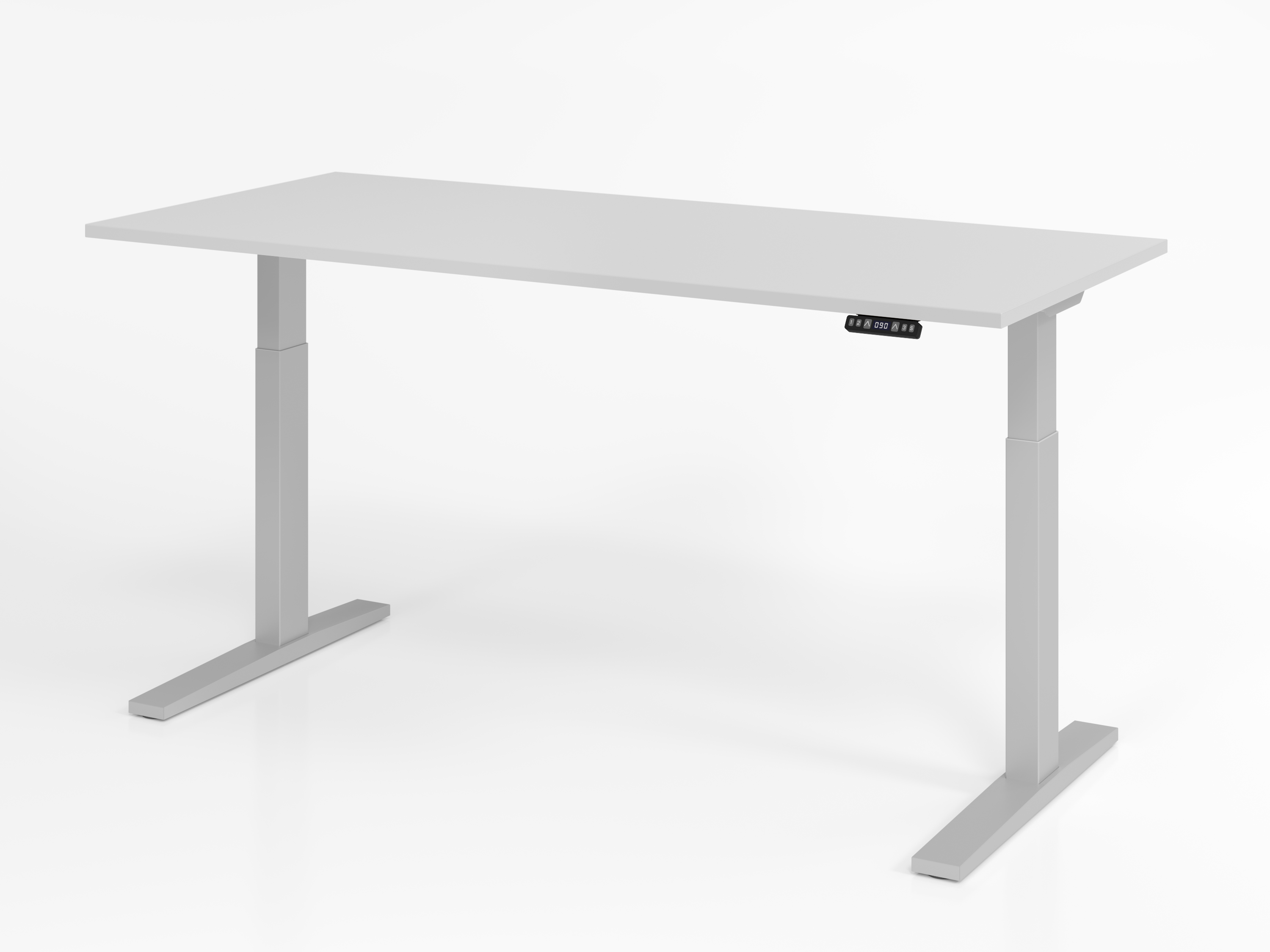 Sitz-Steh-Schreibtisch el. 180x80cm Grau