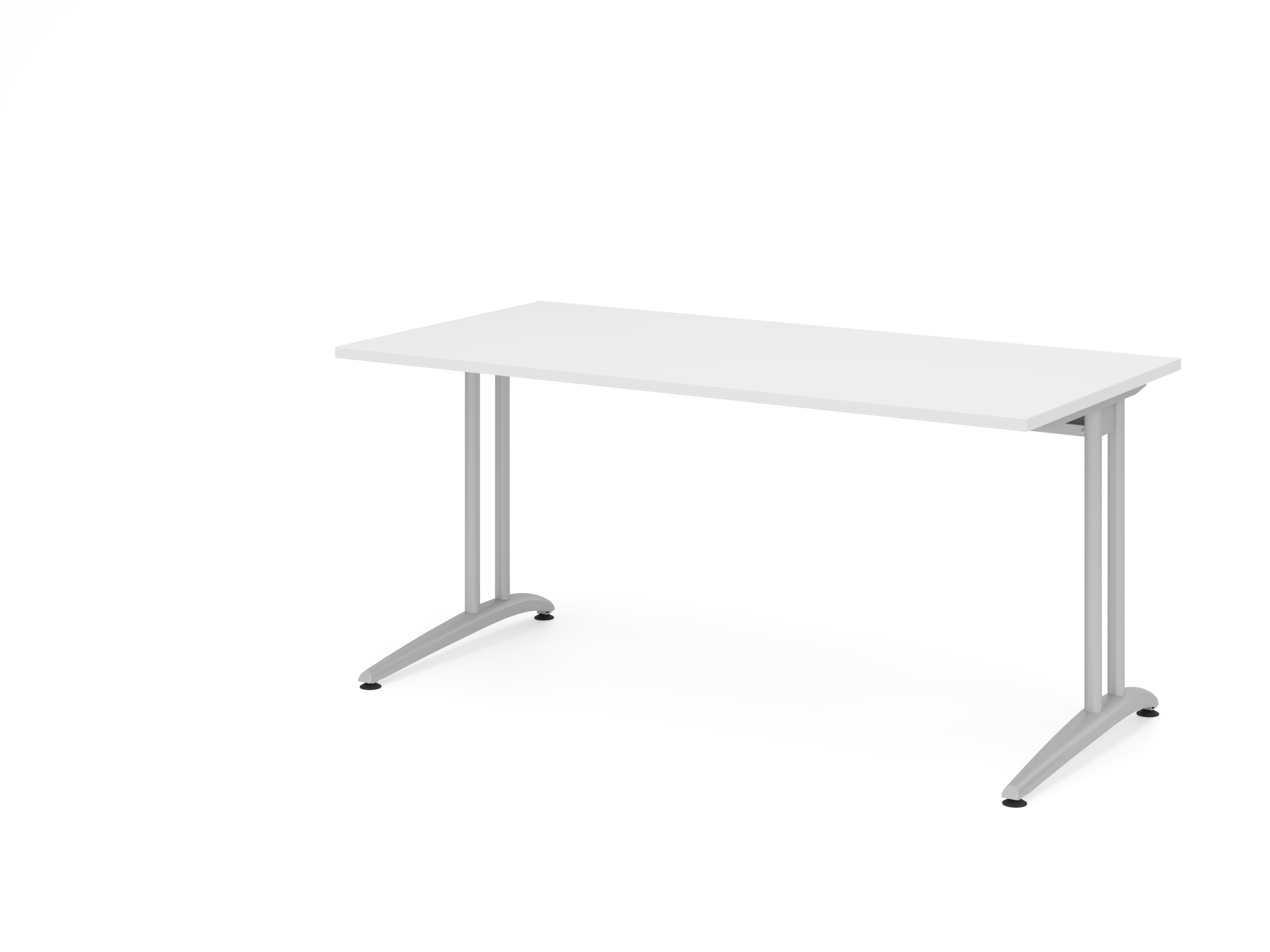 Schreibtisch C-Fuß 160x80cm Weiß