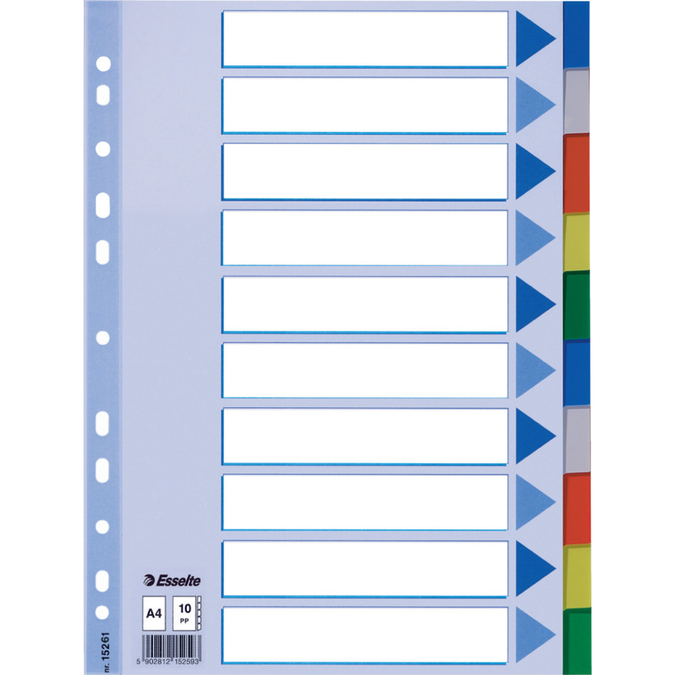 ESSELTE 15261 Plastik fbg.Tabs