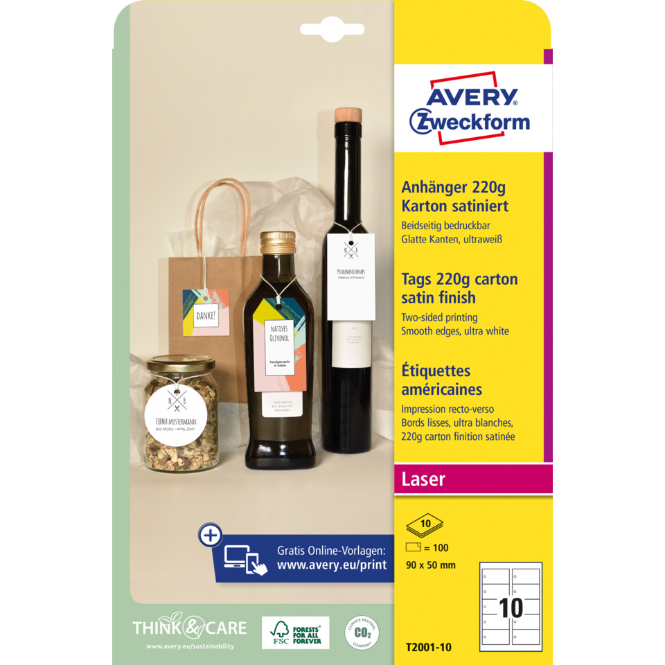 AVERY ZWECKFORM T2001-10