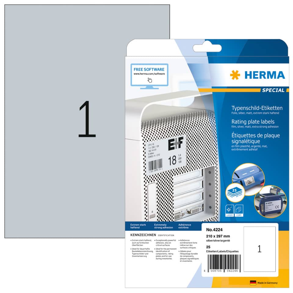 HERMA 4224 wetterf. 25 St. extra stark