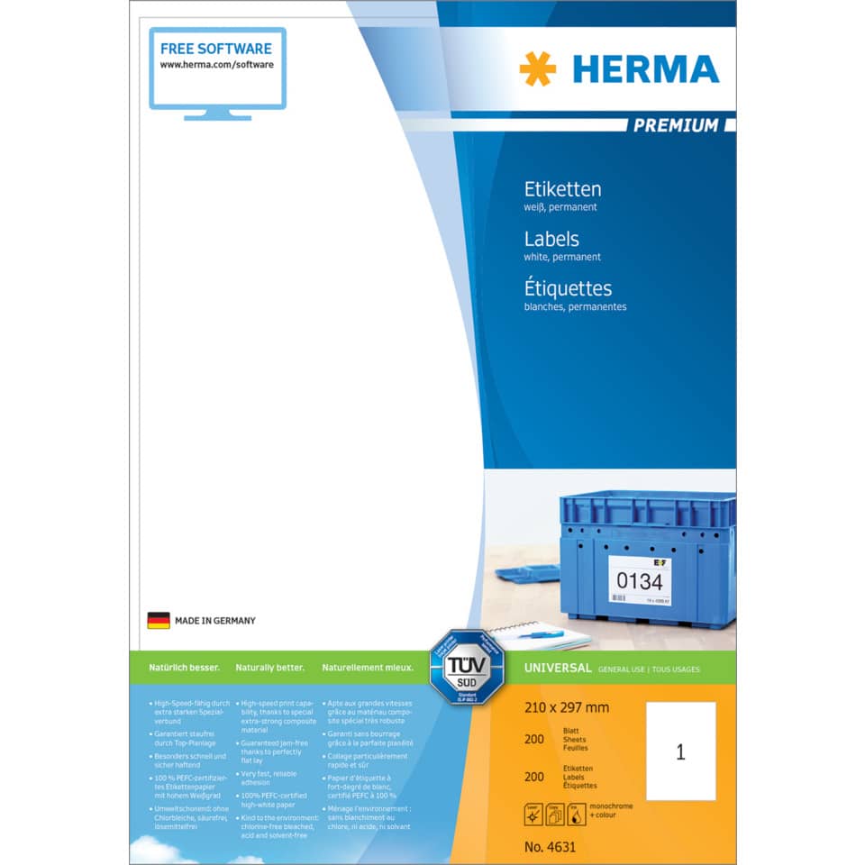 HERMA 4631  200 Stück permanent haftend