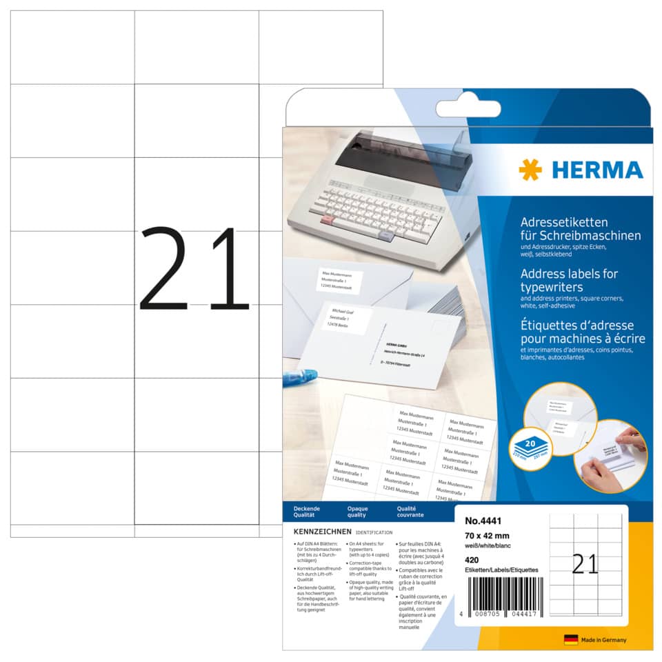 HERMA 4441 420 Stück permanent haftend