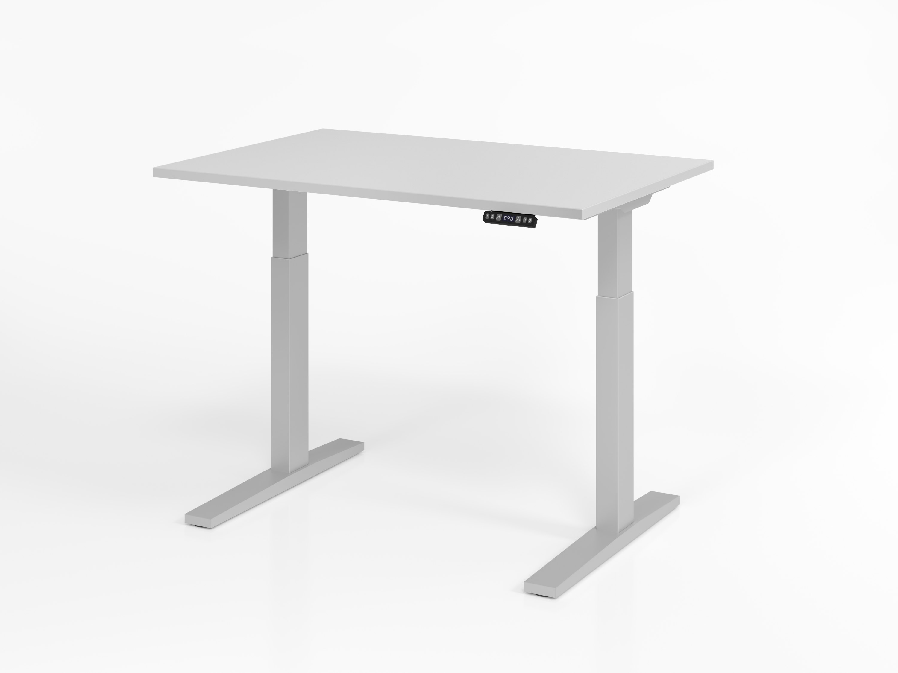 Sitz-Steh-Schreibtisch el.120x80cm Grau