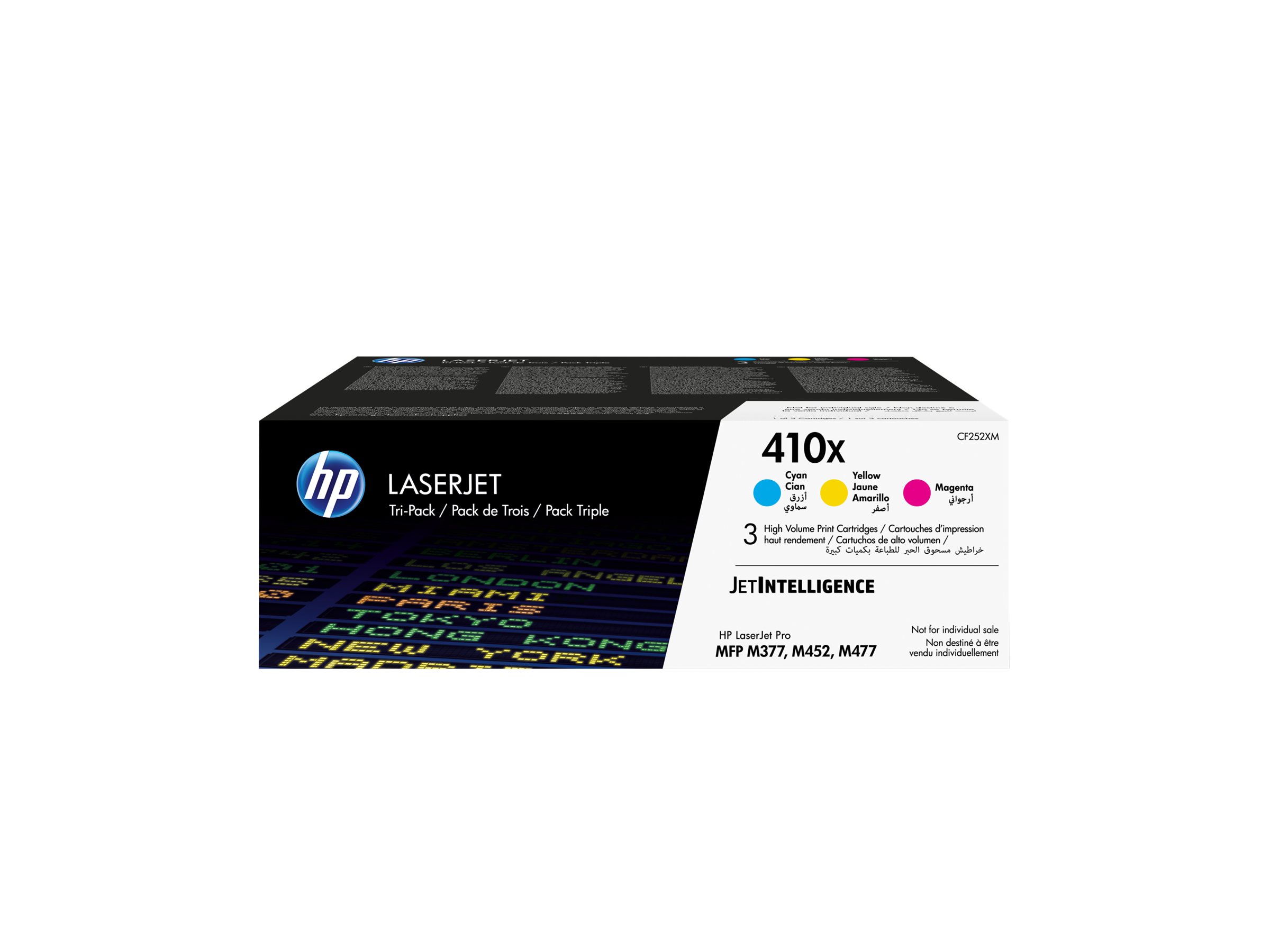 HP 410X - 3er-Pack - Hohe Ergiebigkeit - Gelb, Cyan, Magenta - original - LaserJet - Tonerpatrone (CF252XM)
