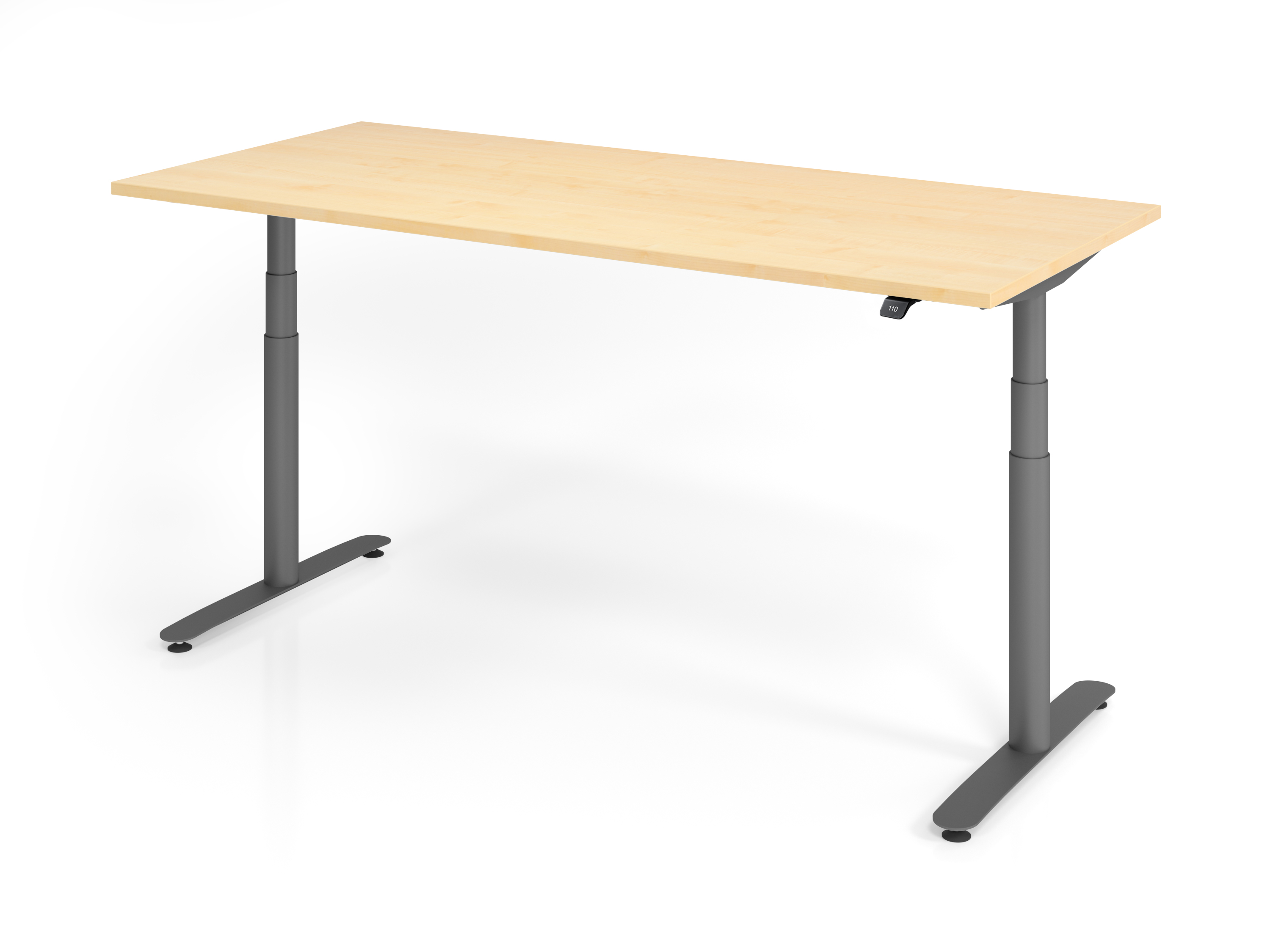 Sitz-Steh-Schreibtisch el.180x80cm Ahorn