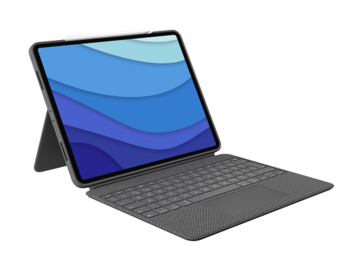 Logitech Combo Touch - Tastatur und Foliohülle - mit Trackpad - hinterleuchtet - Apple Smart connector - QWERTZ - Deutsch - Graphite - für Apple 11-inch iPad Pro (M4)