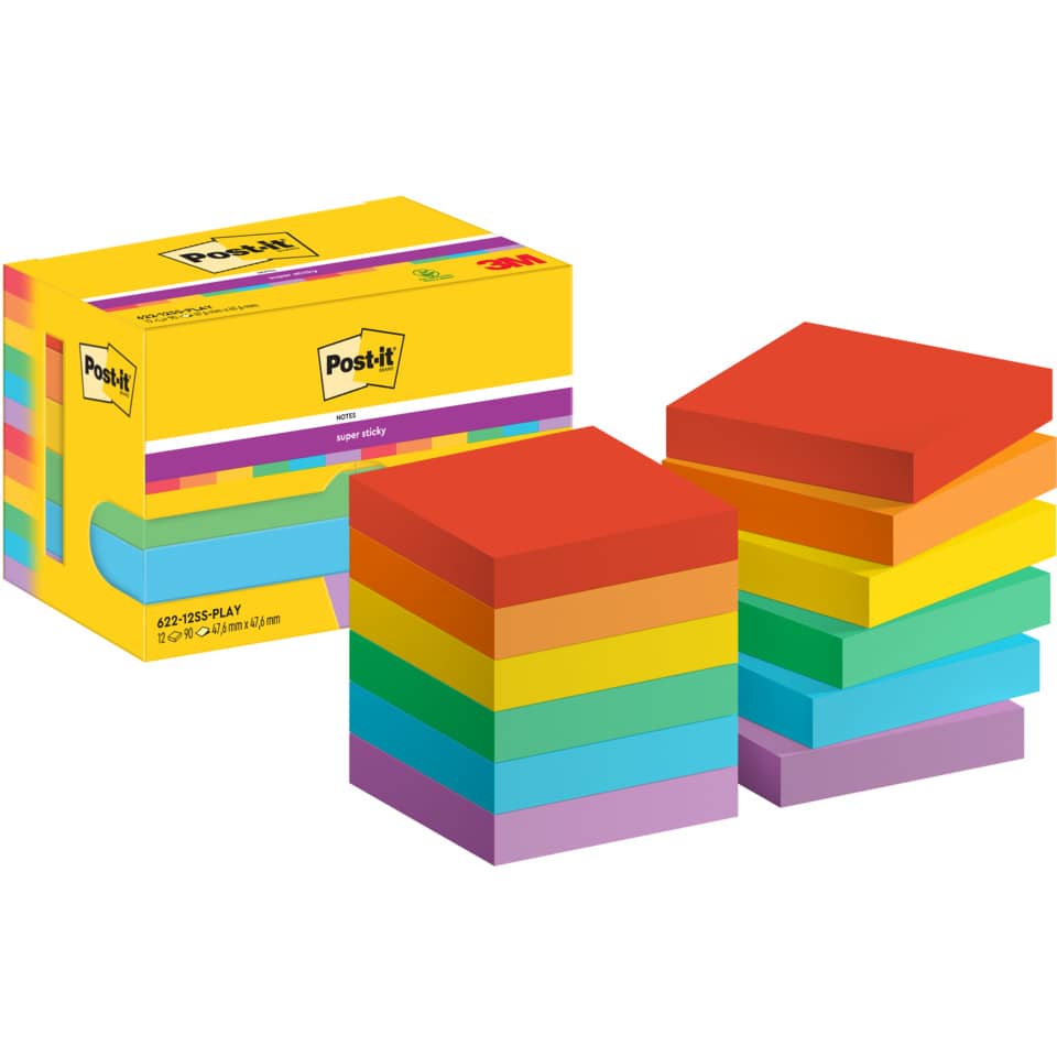 POST-IT 622-12SS-PLAY 47,6x47,6mm