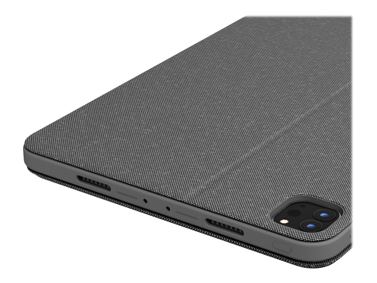 Logitech Combo Touch - Tastatur und Foliohülle - mit Trackpad - hintergrundbeleuchtet - Apple Smart connector - QWERTY - Pan Nordisch - Oxford Gray - für Apple 11-inch iPad Pro (1. Generation, 2. Generation, 3. Generation)