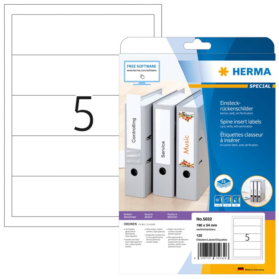 HERMA 5032 breit/kurz  nicht klebend