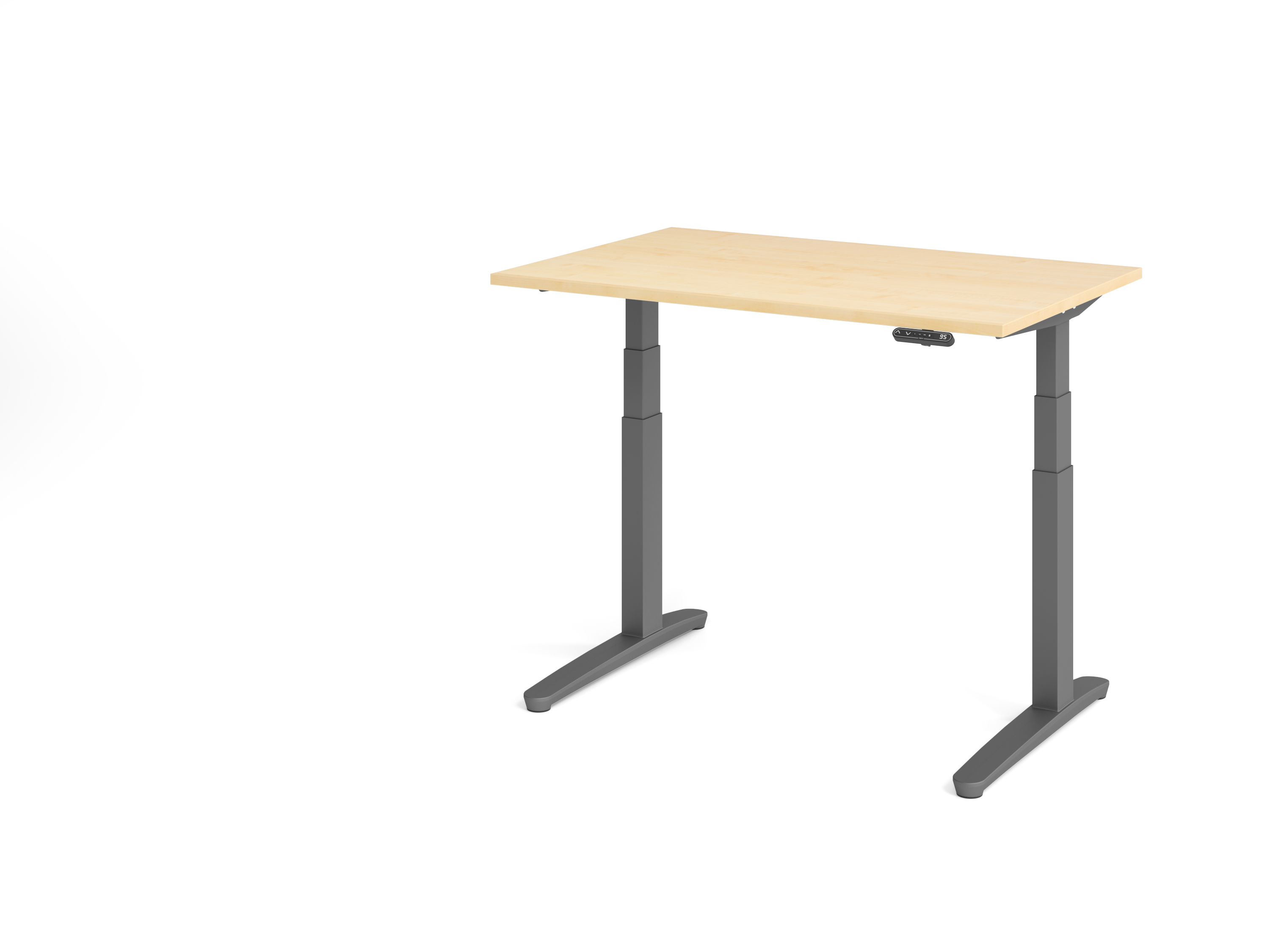 Sitz-Steh-Schreibtisch el.120x80cm Ahorn/Grap