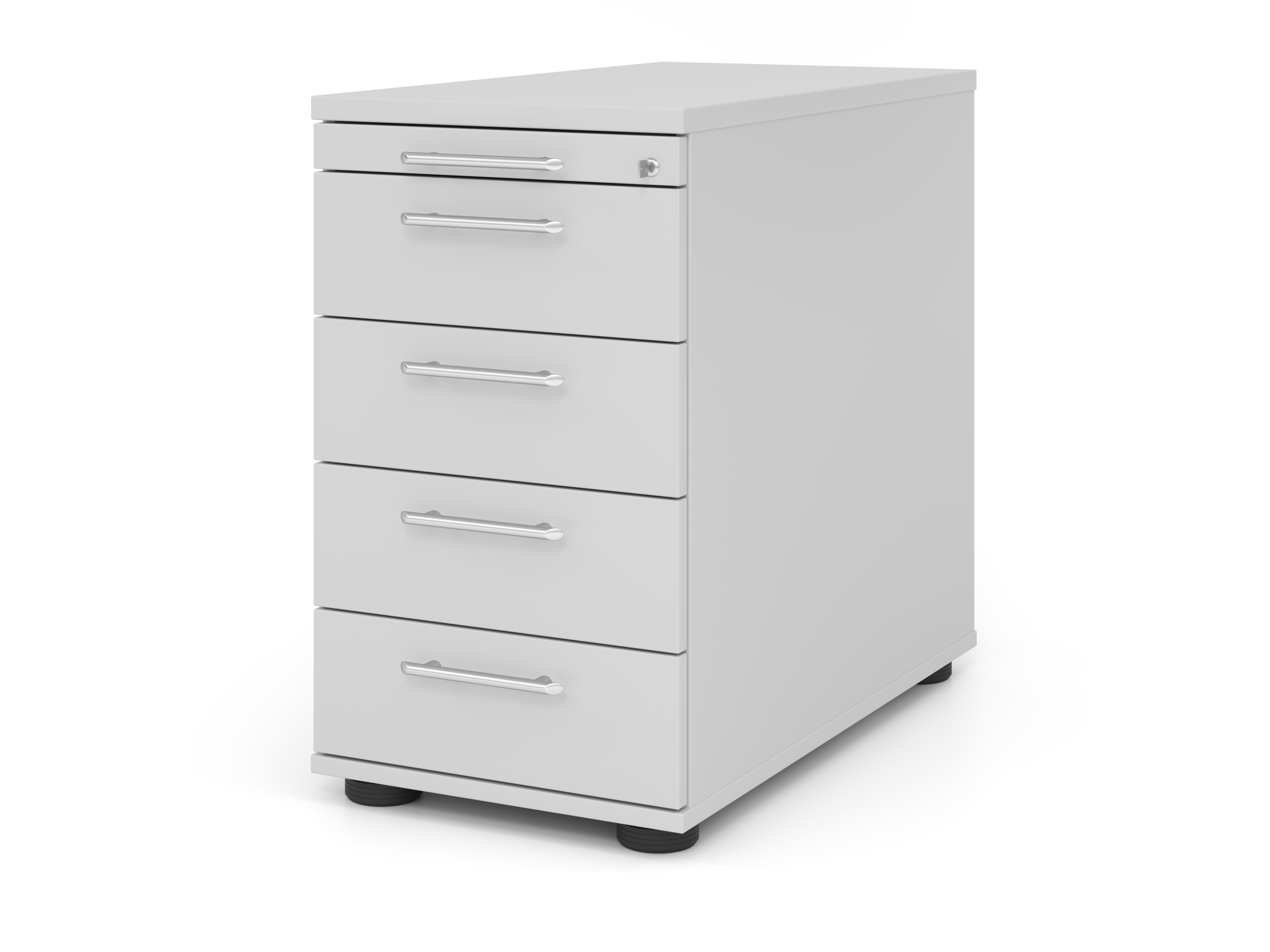 Standcontainer 80cm,4Schub,Schloss RE Grau