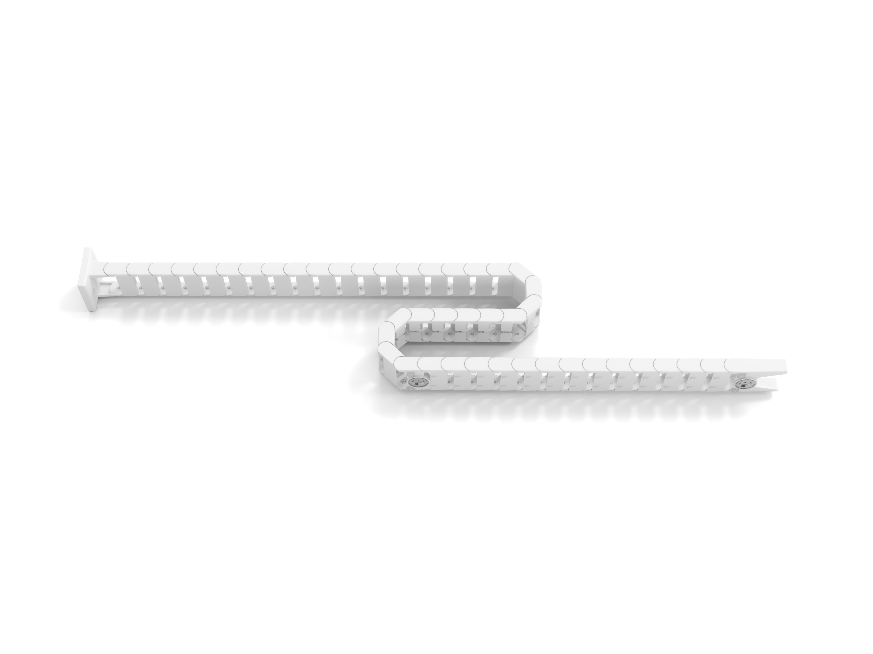 Kabelkette vertikal, weiß