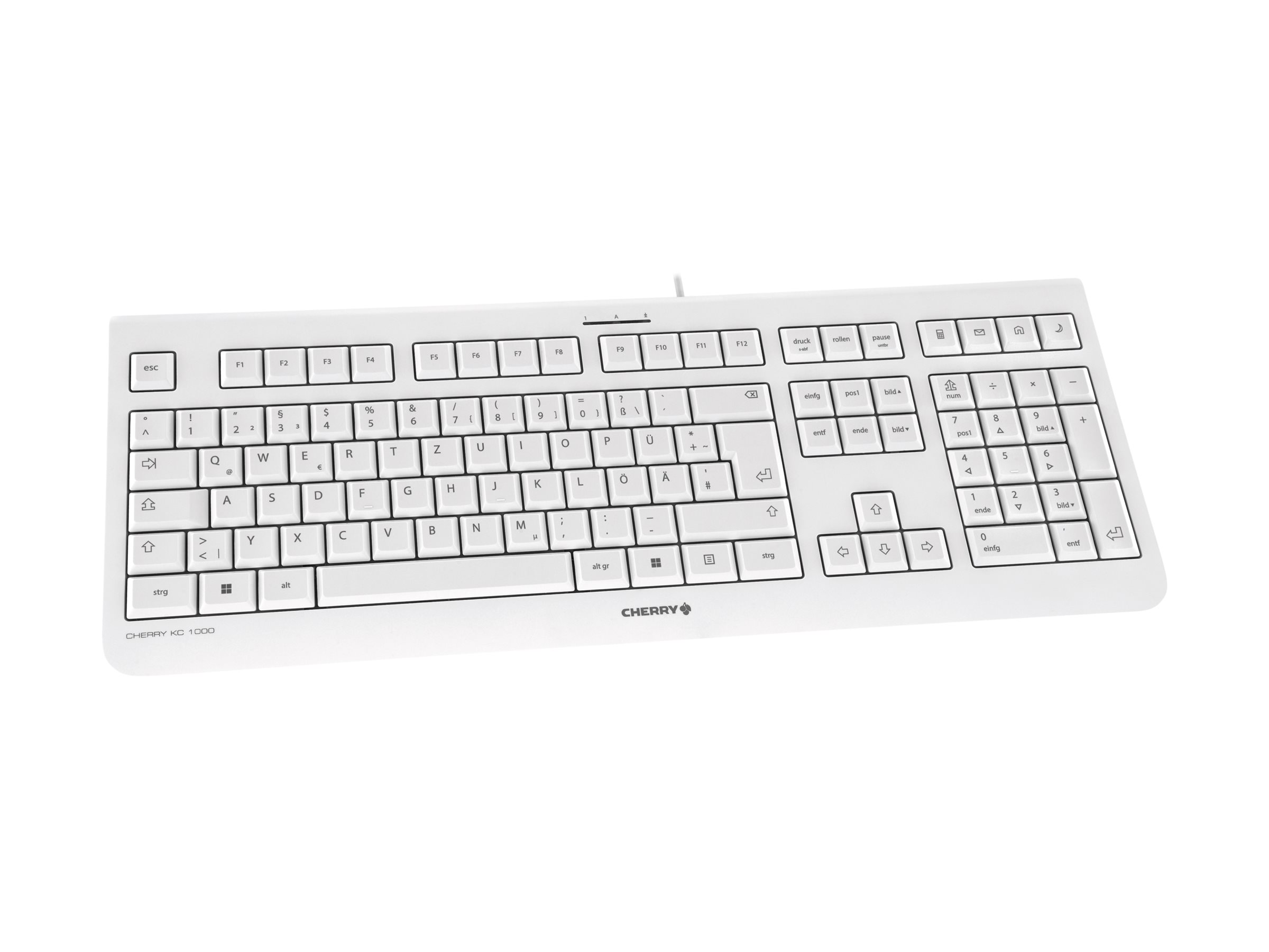 Cherry KC 1000 - Tastatur - QWERTY - USA - Hellgrau