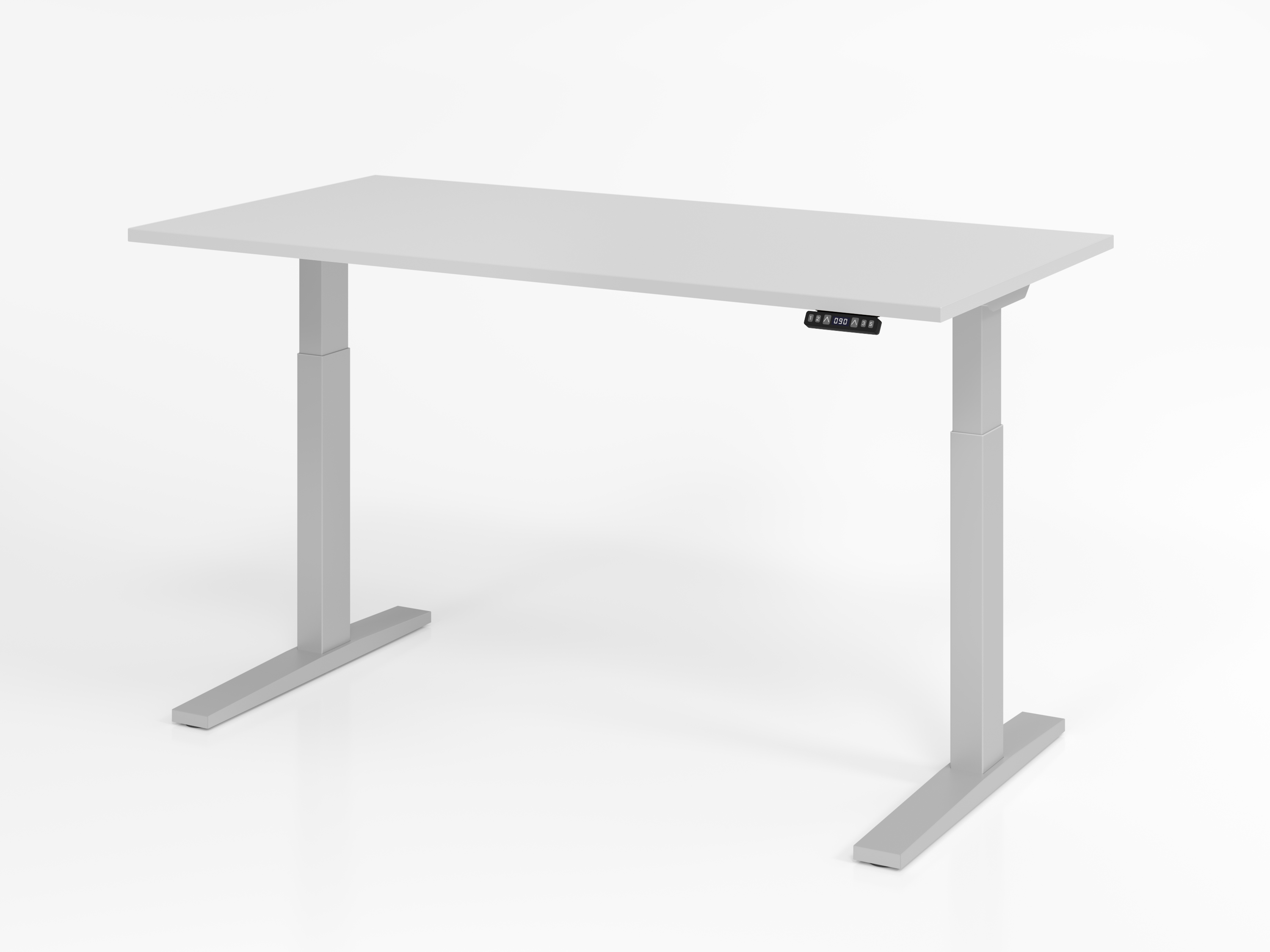 Sitz-Steh-Schreibtisch el.160x80cm Grau