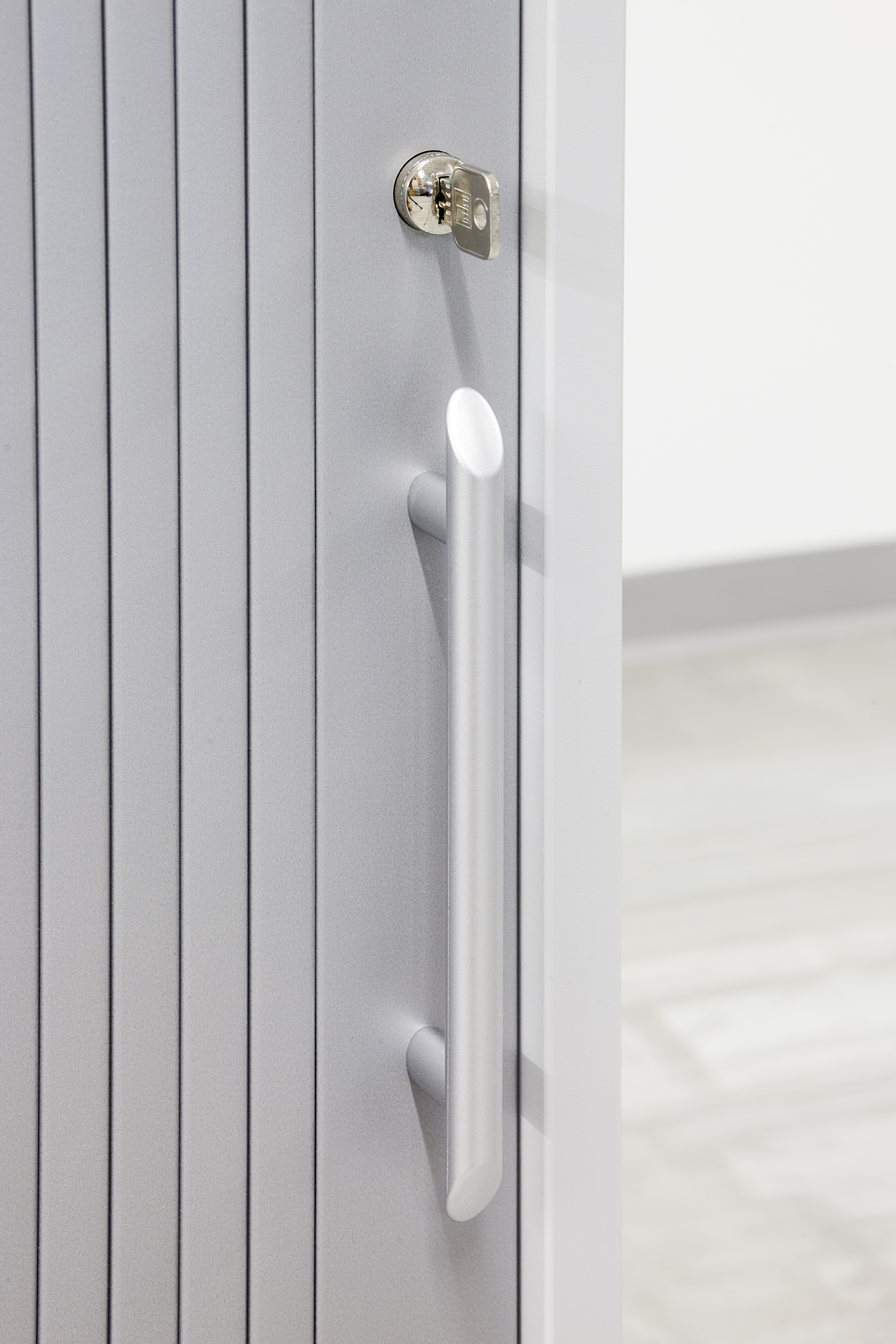 Rollladenschr.hor. 2OH 120cm BS Grau/Silber