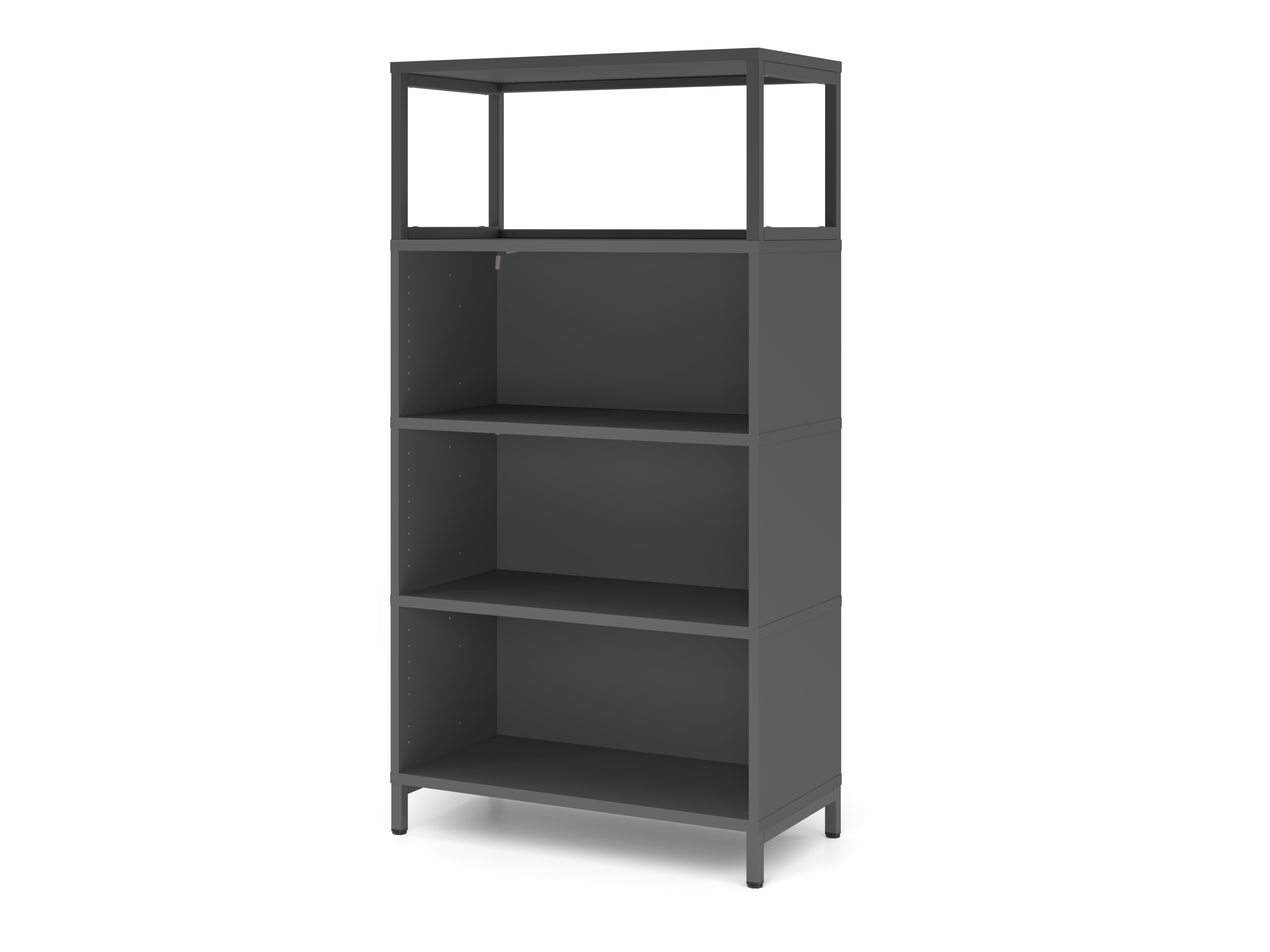 Regal, 4OH, Sockel, graphit