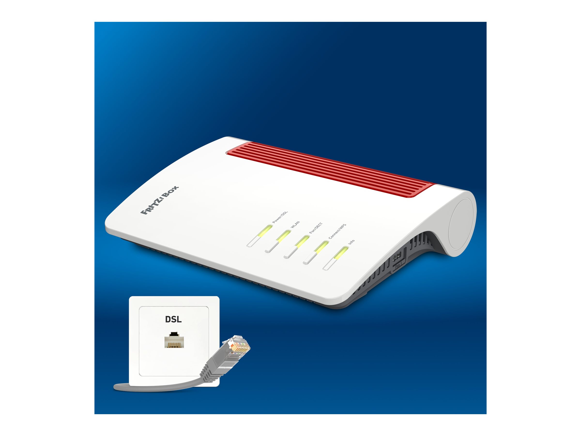 FRITZ! AVM FRITZ!Box 7690 - Wireless Router - DSL-Modem 3-Port-Switch - 1GbE, 2.5GbE, Wi-Fi 7 - Wi-Fi 6 - Dual-Band - VoIP-Telefonadapter (DECT)