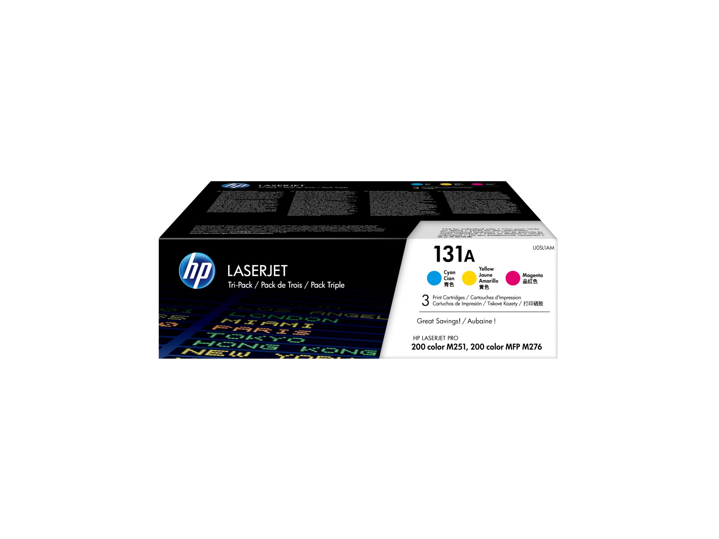HP 131A - 3er-Pack - Gelb, Cyan, Magenta - original - LaserJet - Tonerpatrone (U0SL1AM)