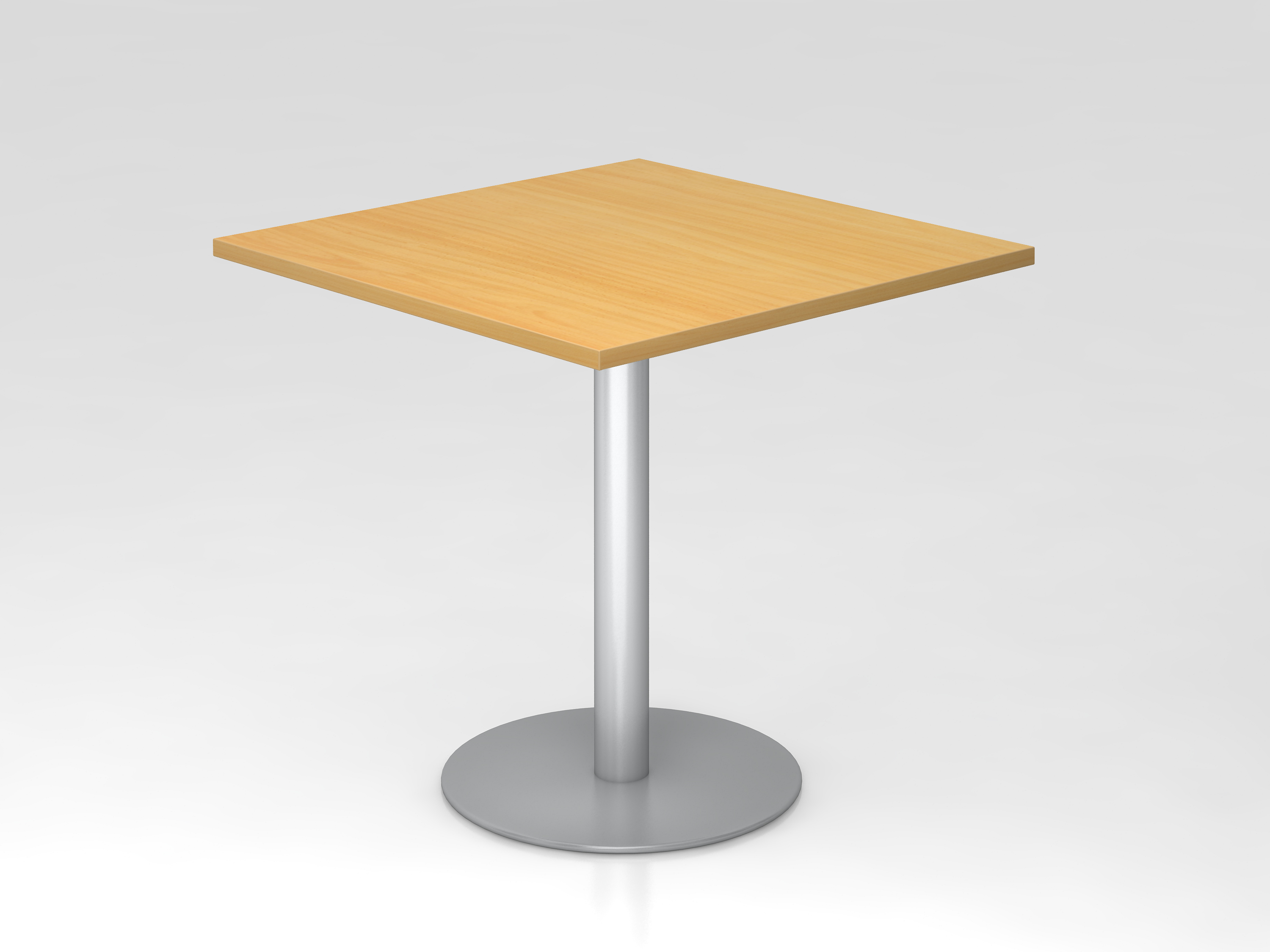 Besprechungstisch 80x80cm Buche/Silber