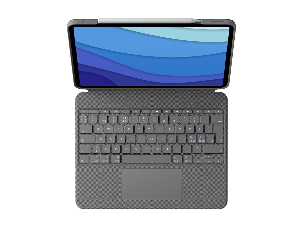 Logitech Combo Touch - Tastatur und Foliohülle - mit Trackpad - hinterleuchtet - Apple Smart connector - QWERTY - US International - Graphite - für Apple 11-inch iPad Pro (M4)