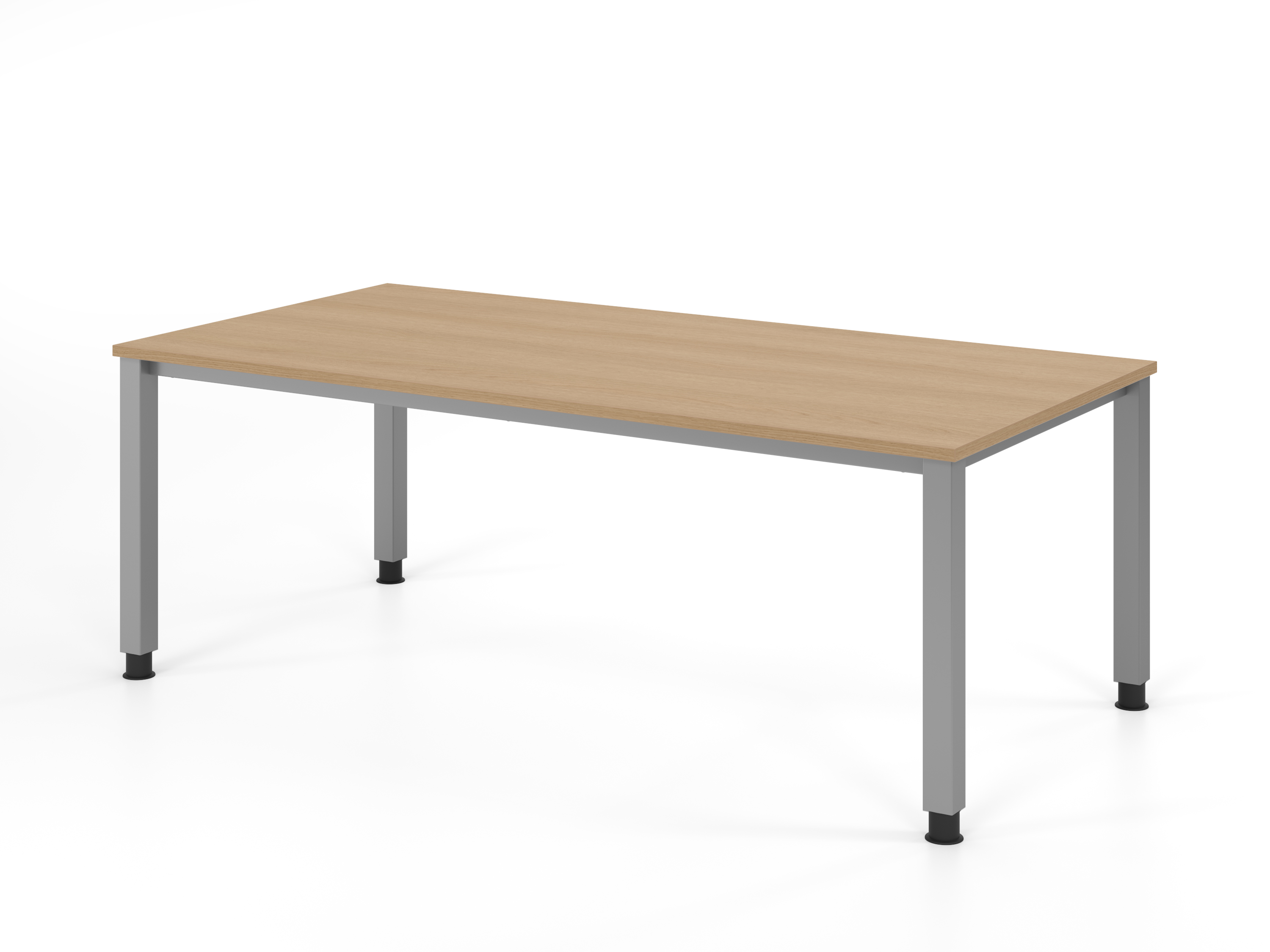 Schreibtisch 4Fuß eckig 200x100cm Eiche