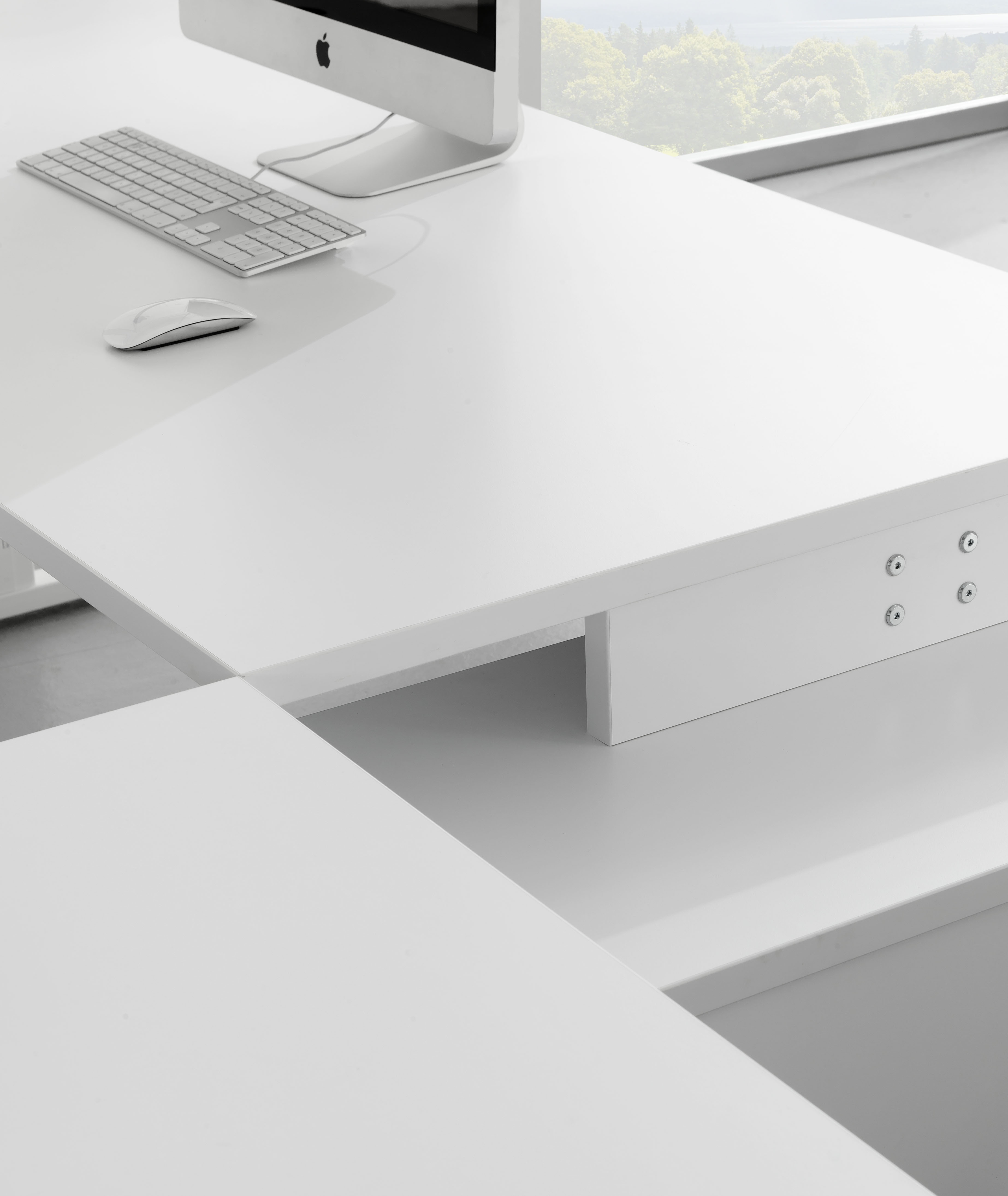 Schreibtischkombi 160x80cm, Asteiche/Weiß