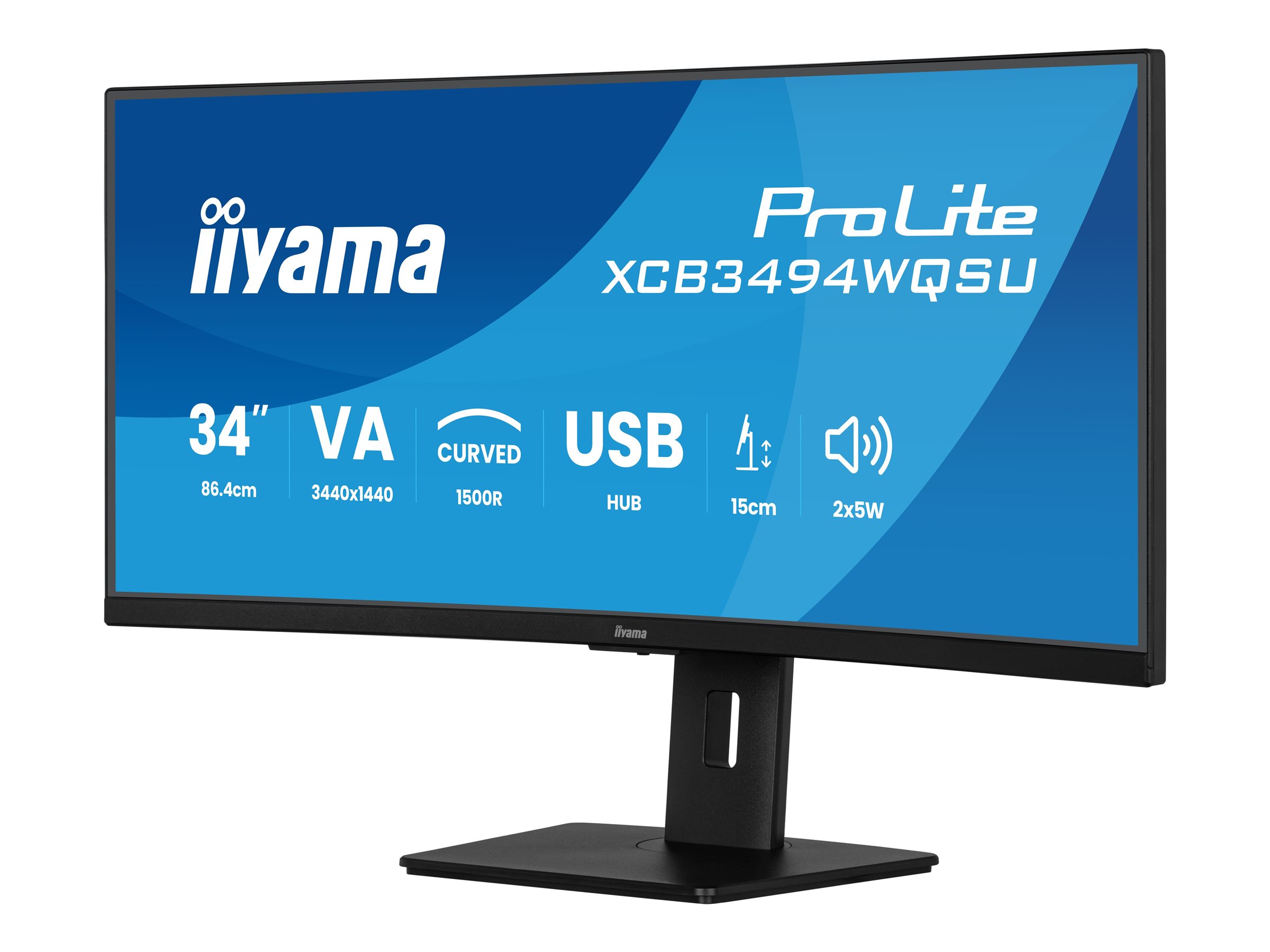 Iiyama ProLite XCB3494WQSU-B1 - LED-Monitor - gebogen - 86 cm (34")