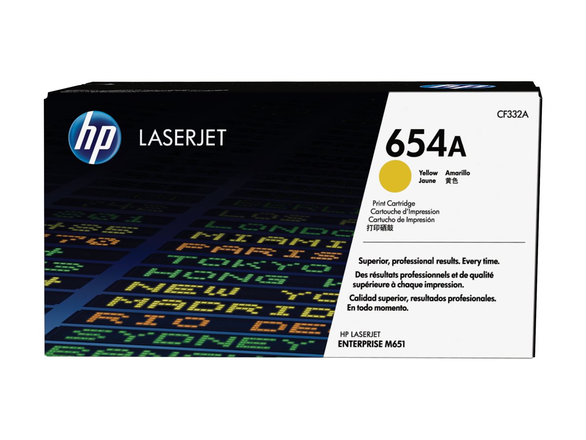 HP 654A - Gelb - original - LaserJet - Tonerpatrone (CF332A)