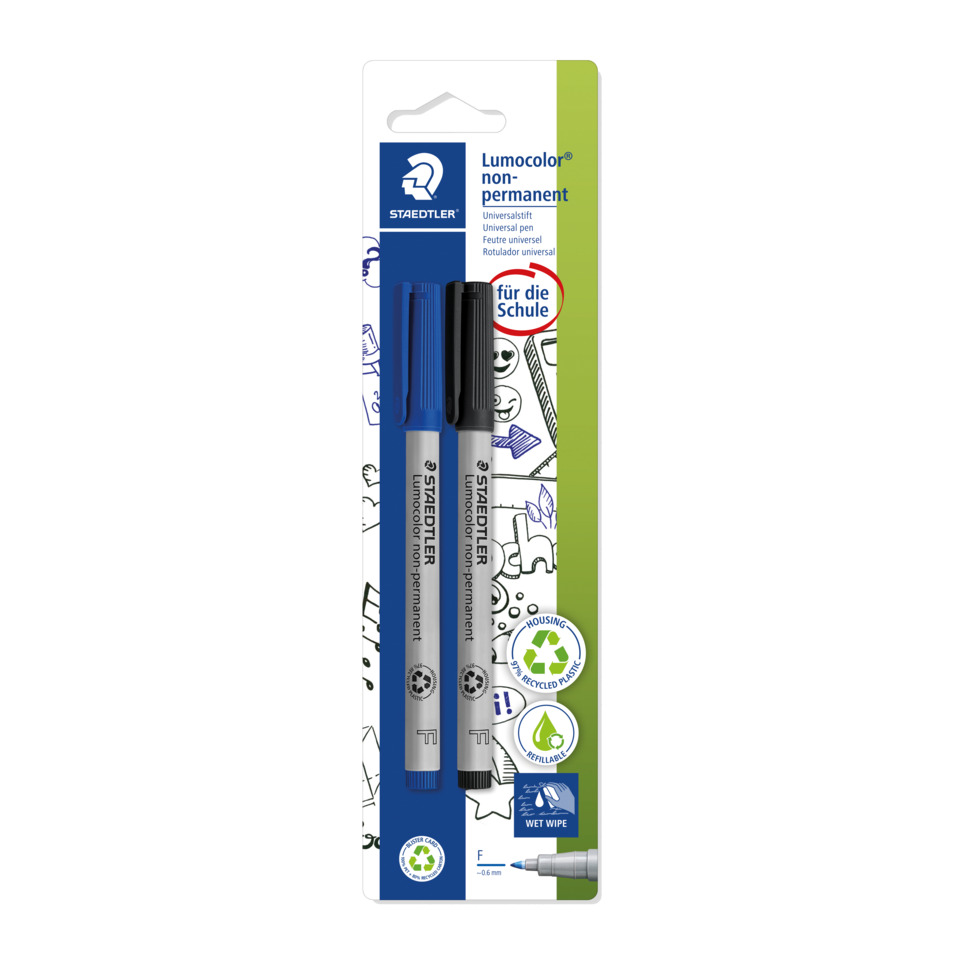 STAEDTLER 316 ASBK2D Lumocolor