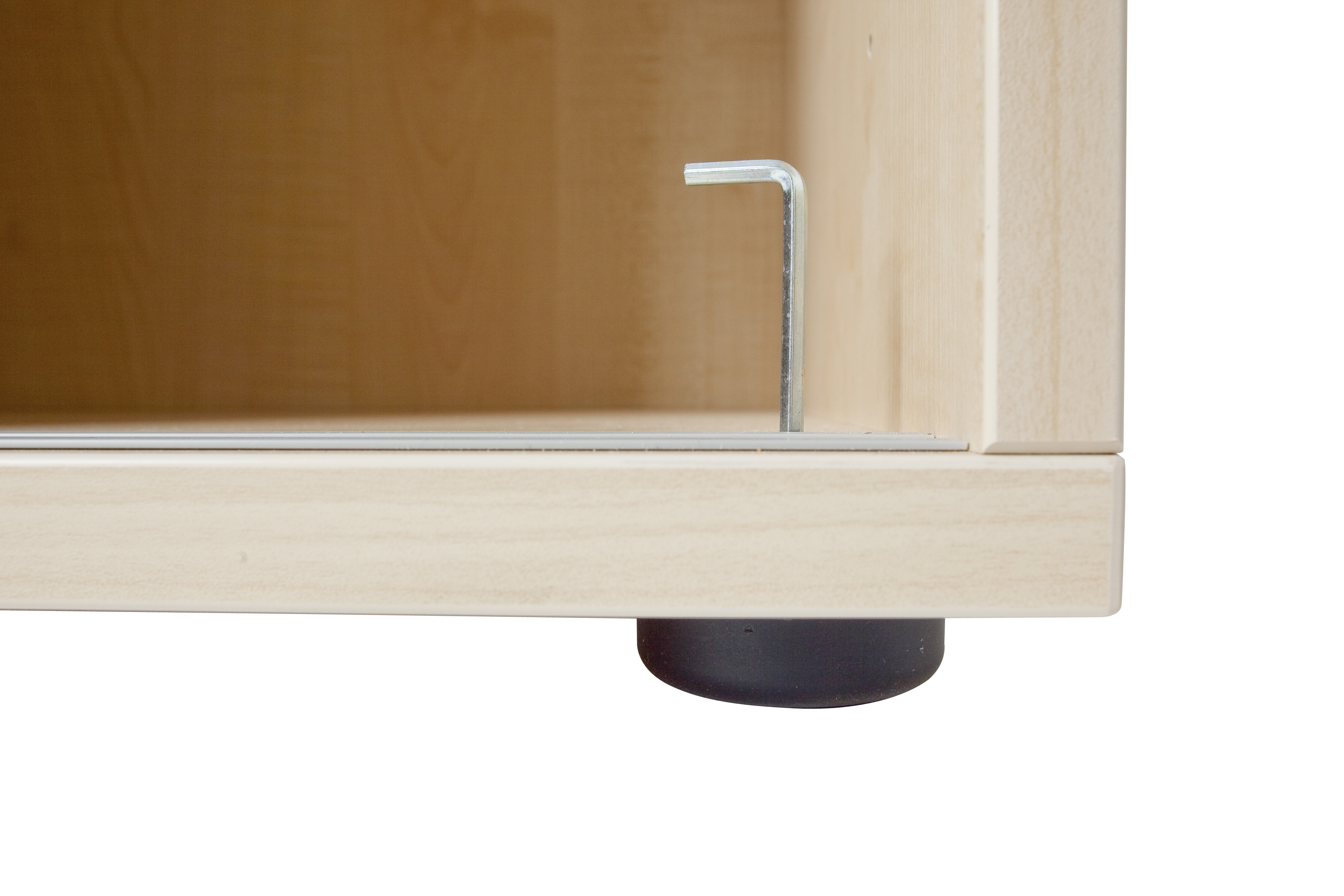 Schliessfachschrank 6OH Weiss/Nuss,6xZS