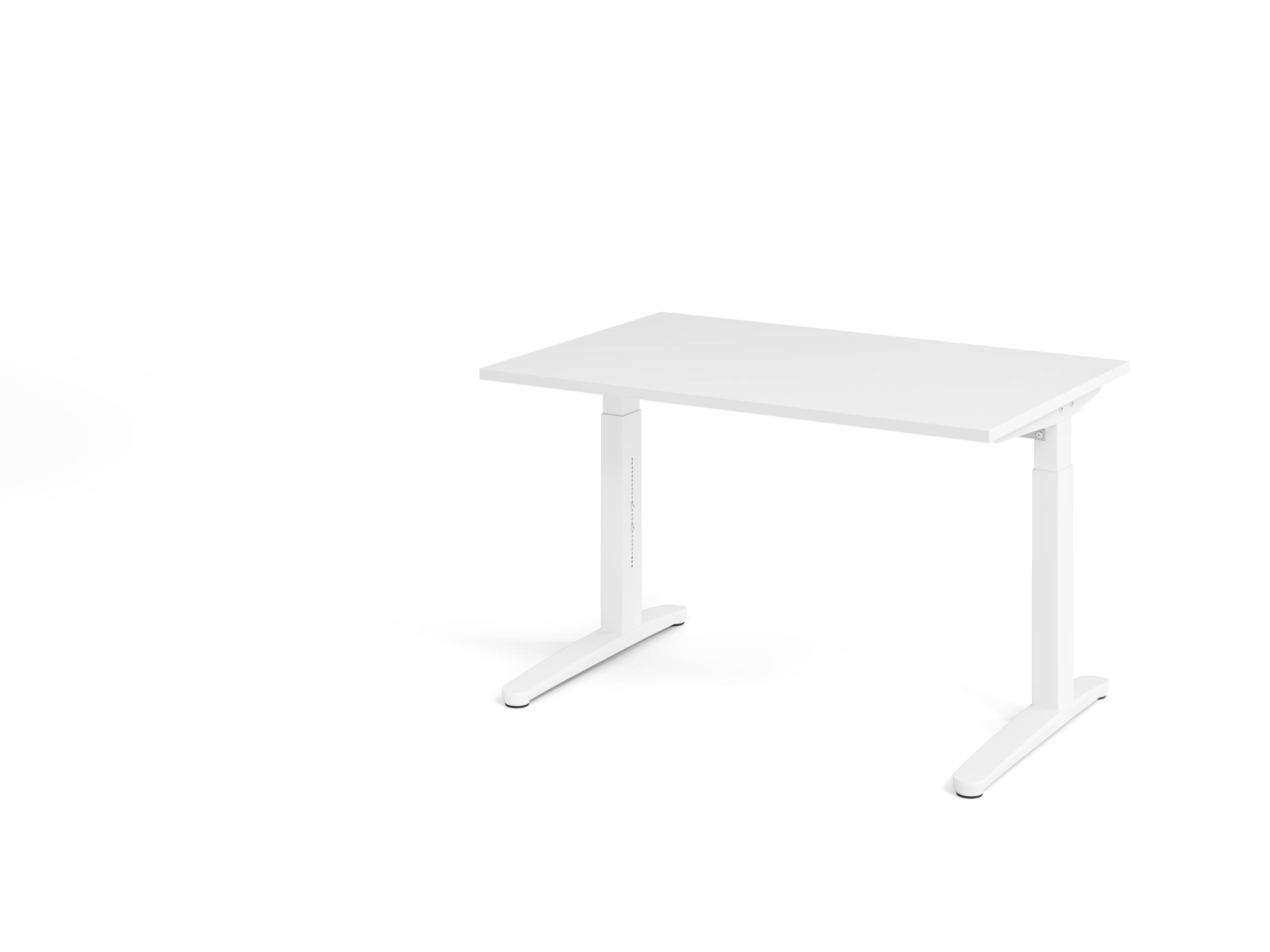 Schreibtisch C-Fuß 120x80cm Weiß/Weiß