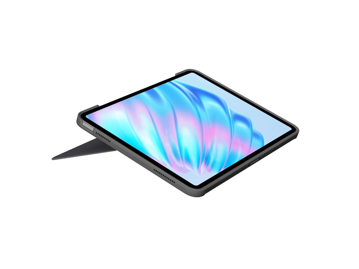 Logitech Combo Touch - Tastatur und Foliohülle - mit Trackpad - hintergrundbeleuchtet - Apple Smart connector - QWERTZ - Deutsch - Oxford Gray - für Apple 10.9-inch iPad Air (5. Generation)