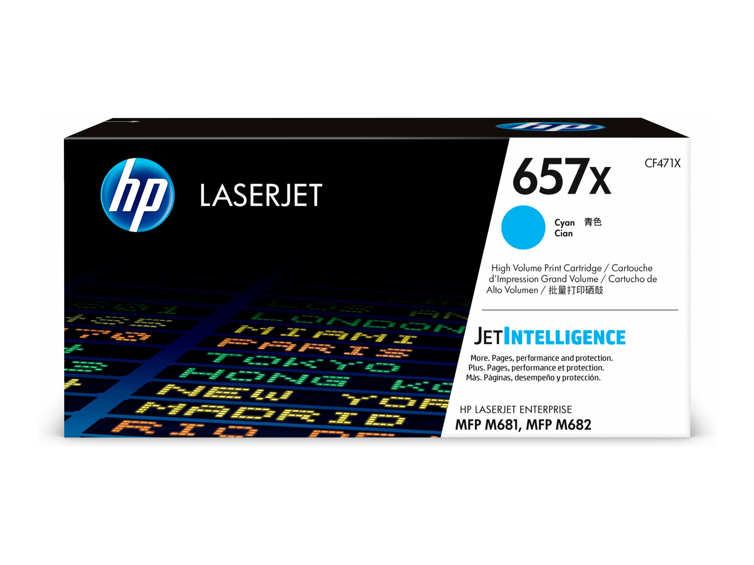 HP 657X - Hohe Ergiebigkeit - Cyan - original - LaserJet - Tonerpatrone (CF471X)