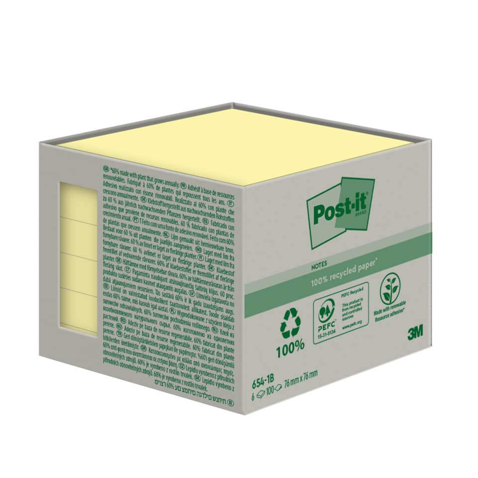 POST-IT 654-1B UWF 100Bl 6St