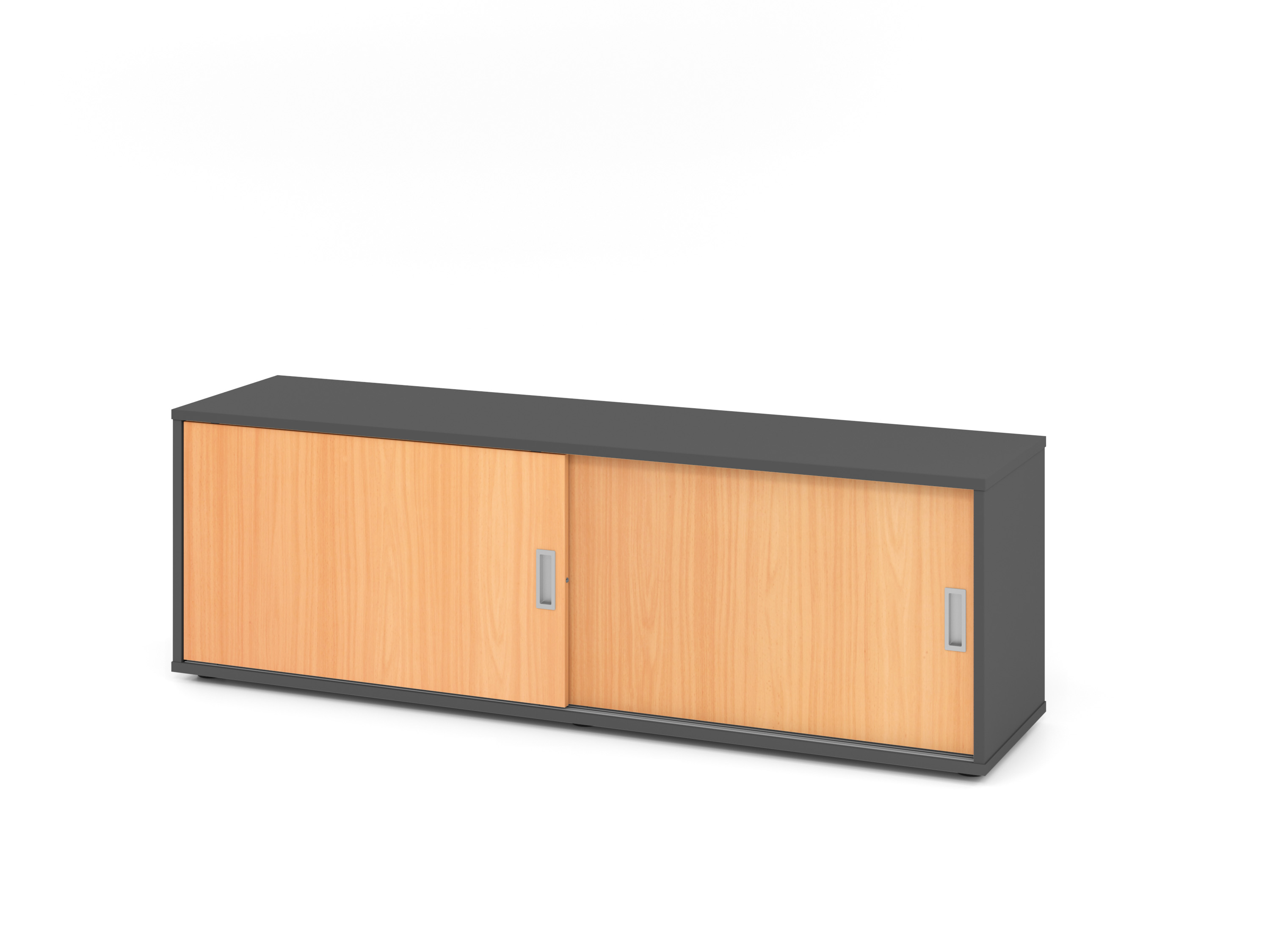 Sideboard 1,5OH, Graphit/Buche