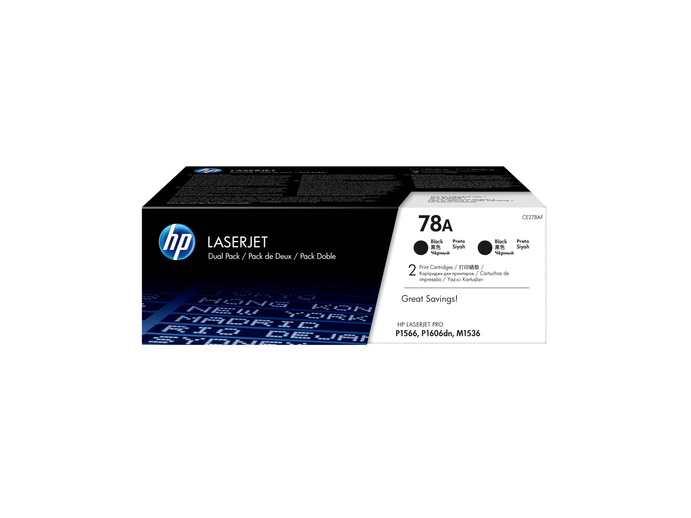 HP 78A - 2er-Pack - Schwarz - original - LaserJet - Tonerpatrone (CE278AD)