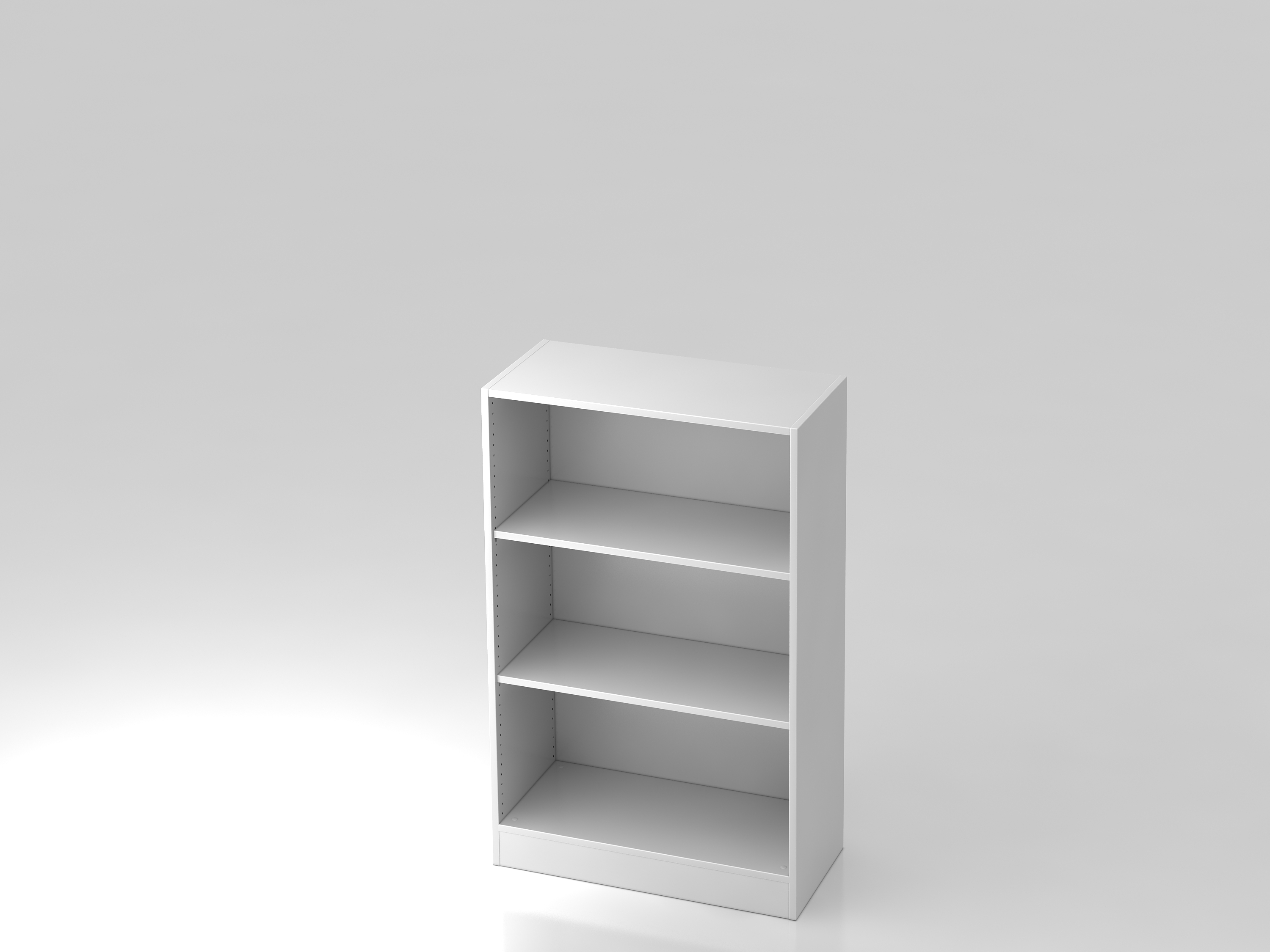 Regal 3OH, Sockelblende Weiß