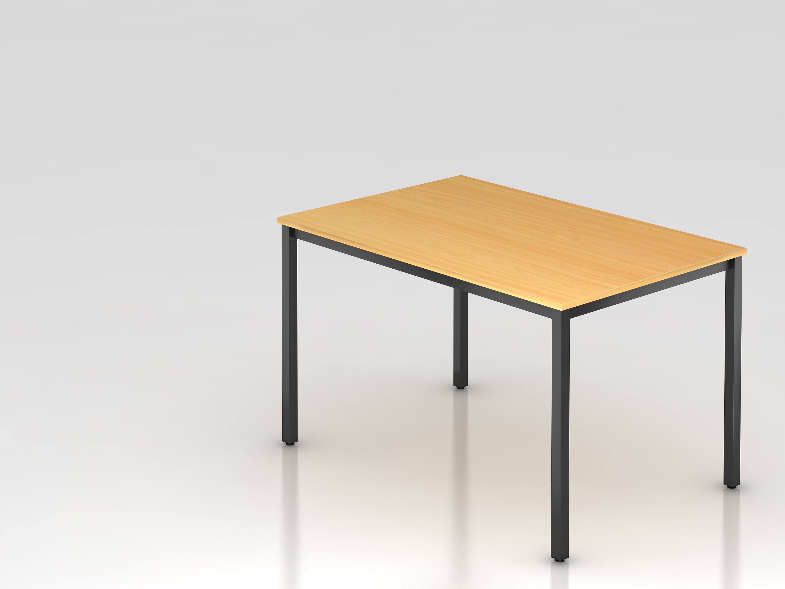 Besprechungstisch 120x80cm Buche/Schw.eckig