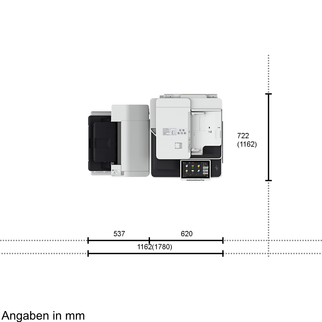 Canon imageRUNNER ADVANCE DX C5840i Abmessungen Top