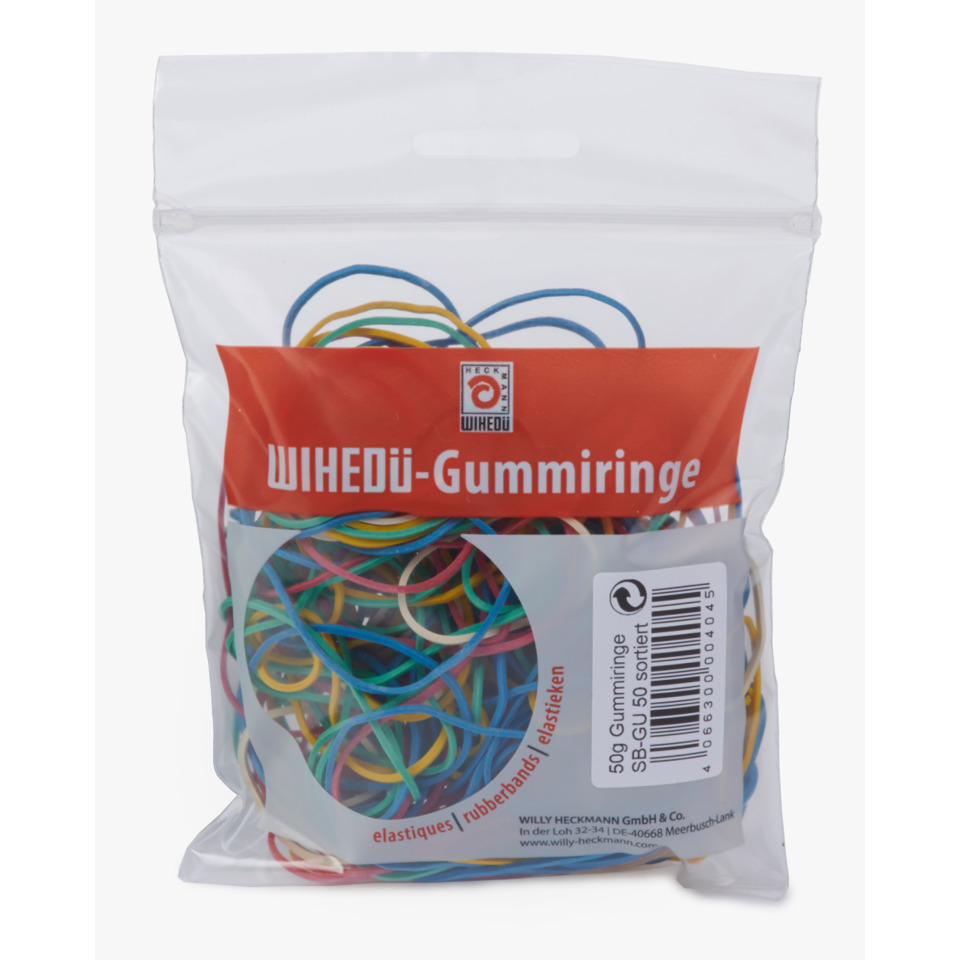 Gummiringe - Ø sortiert, 50 g