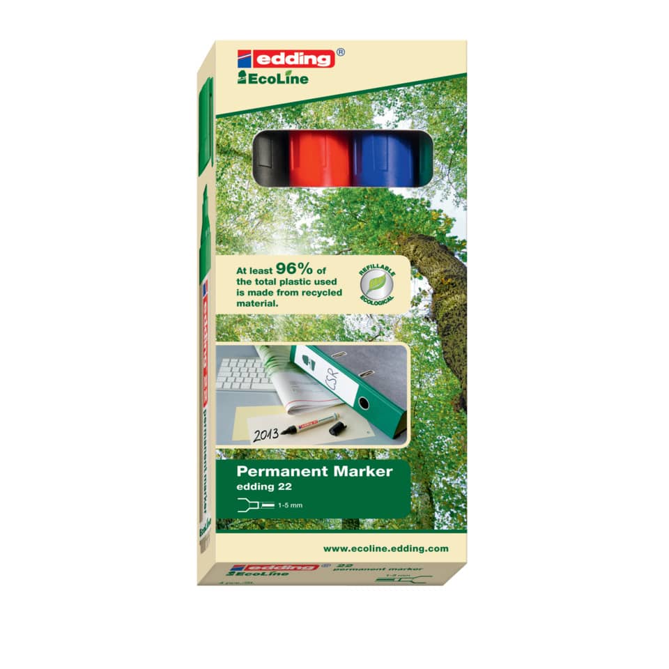 EDDING 22-4 sort. Keilspitze nachfüllbar